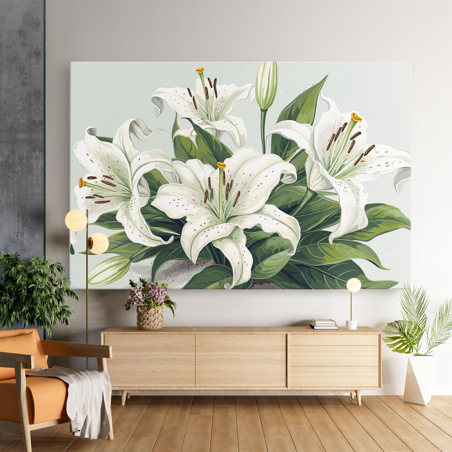 Leinwandbild Light Lily Art mockup 9