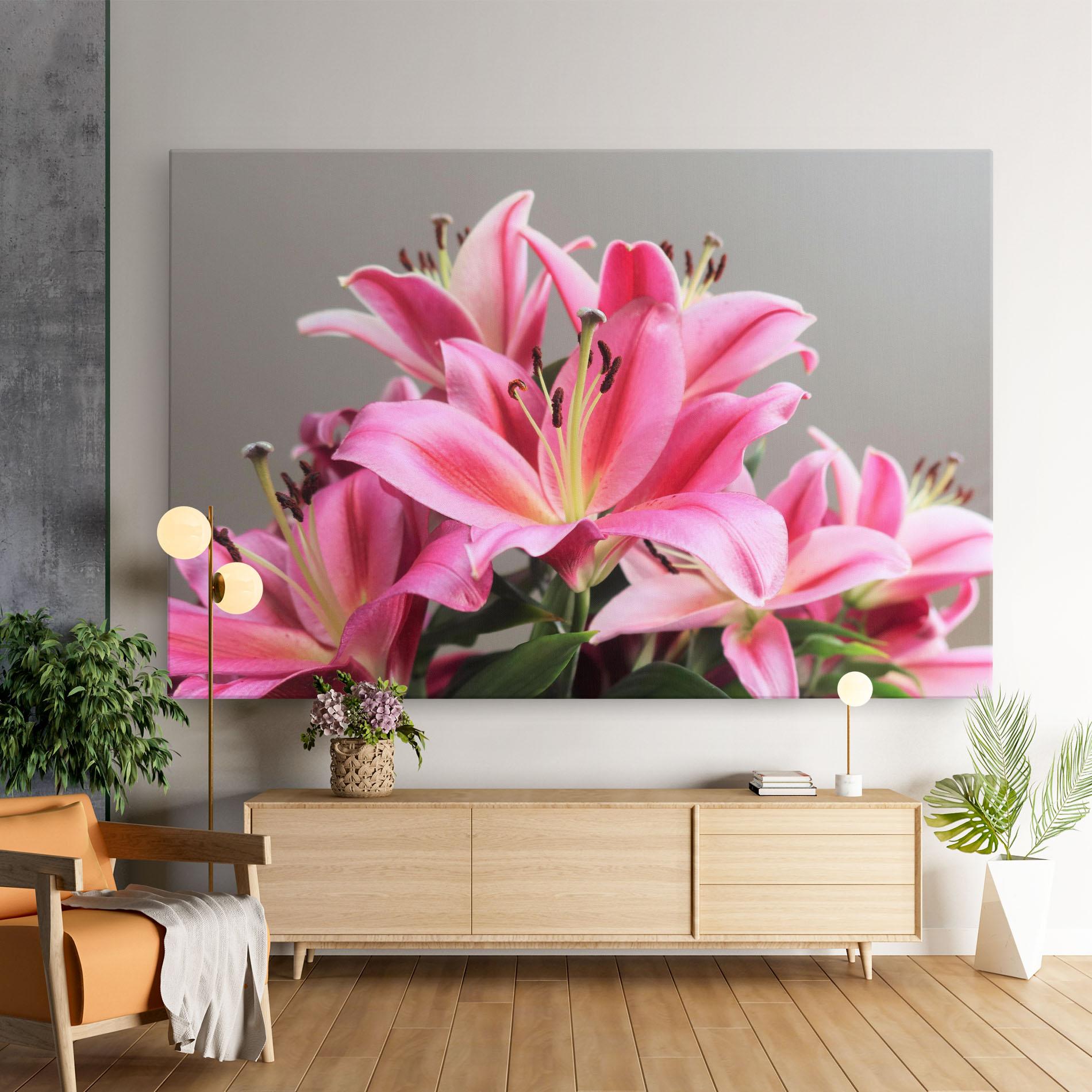 Leinwandbild Light Pink Lily View mockup 9