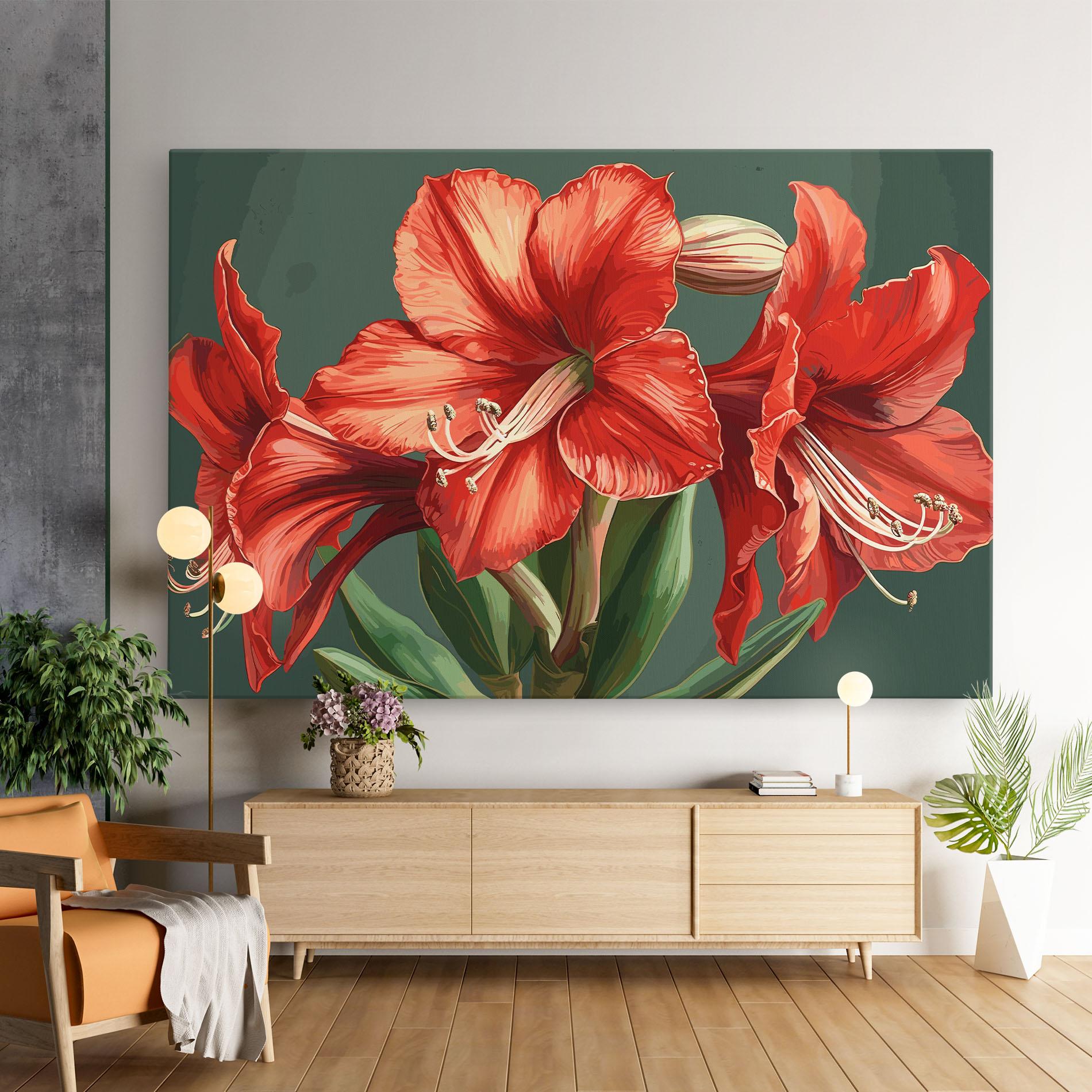Leinwandbild Lily Orange Art mockup 9