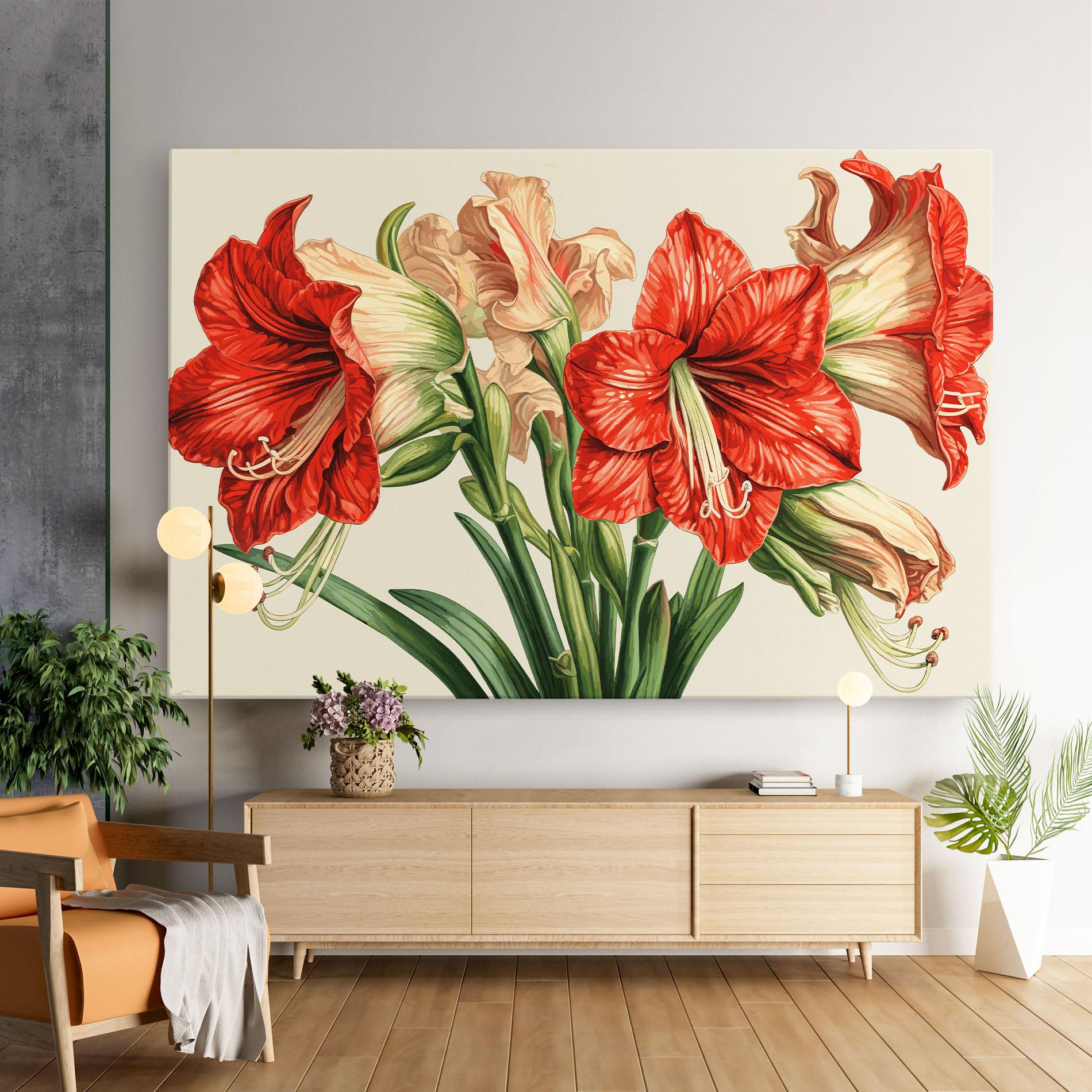 Leinwandbild Orange Cream Lily mockup 9