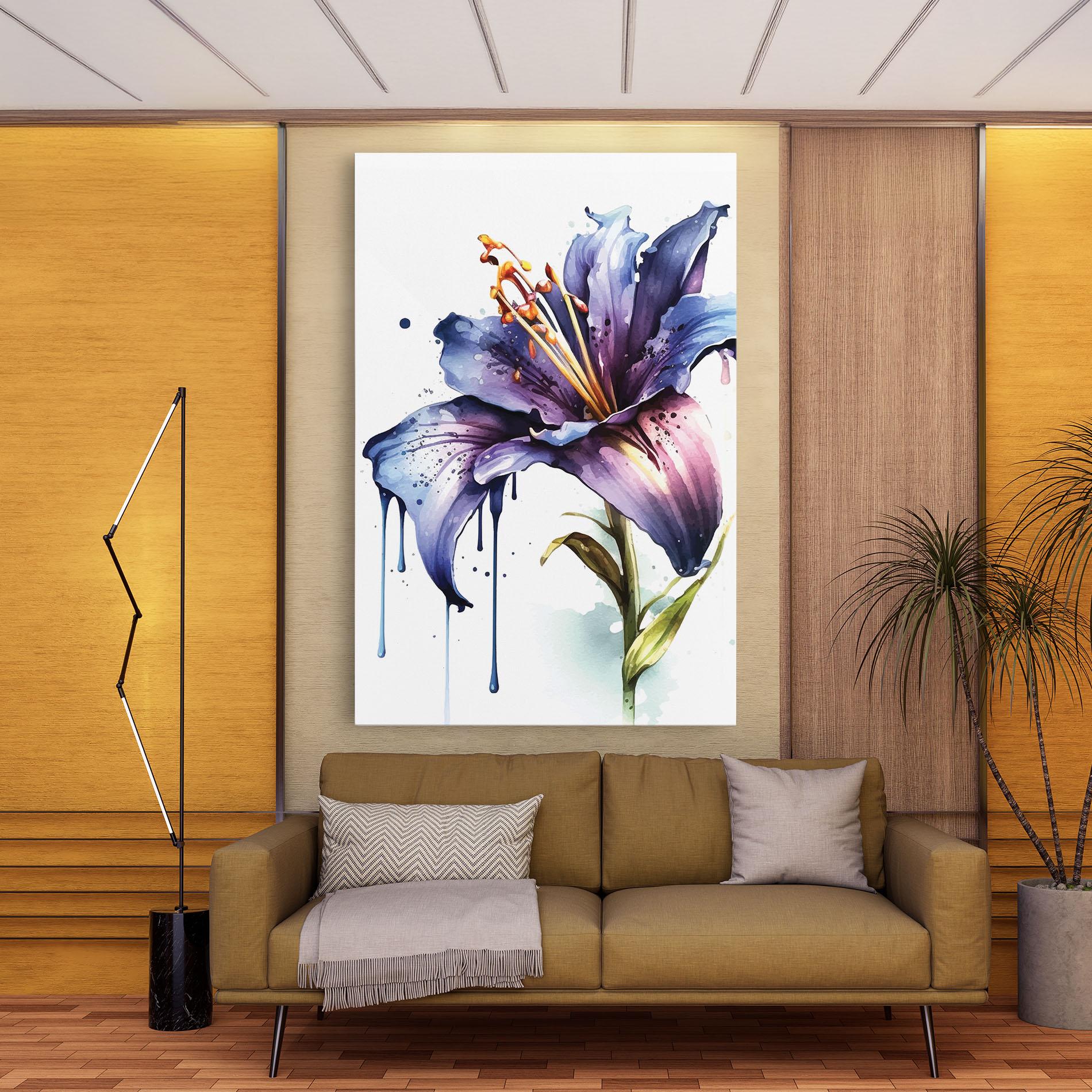 Leinwandbild Purple Orange Lily mockup 9