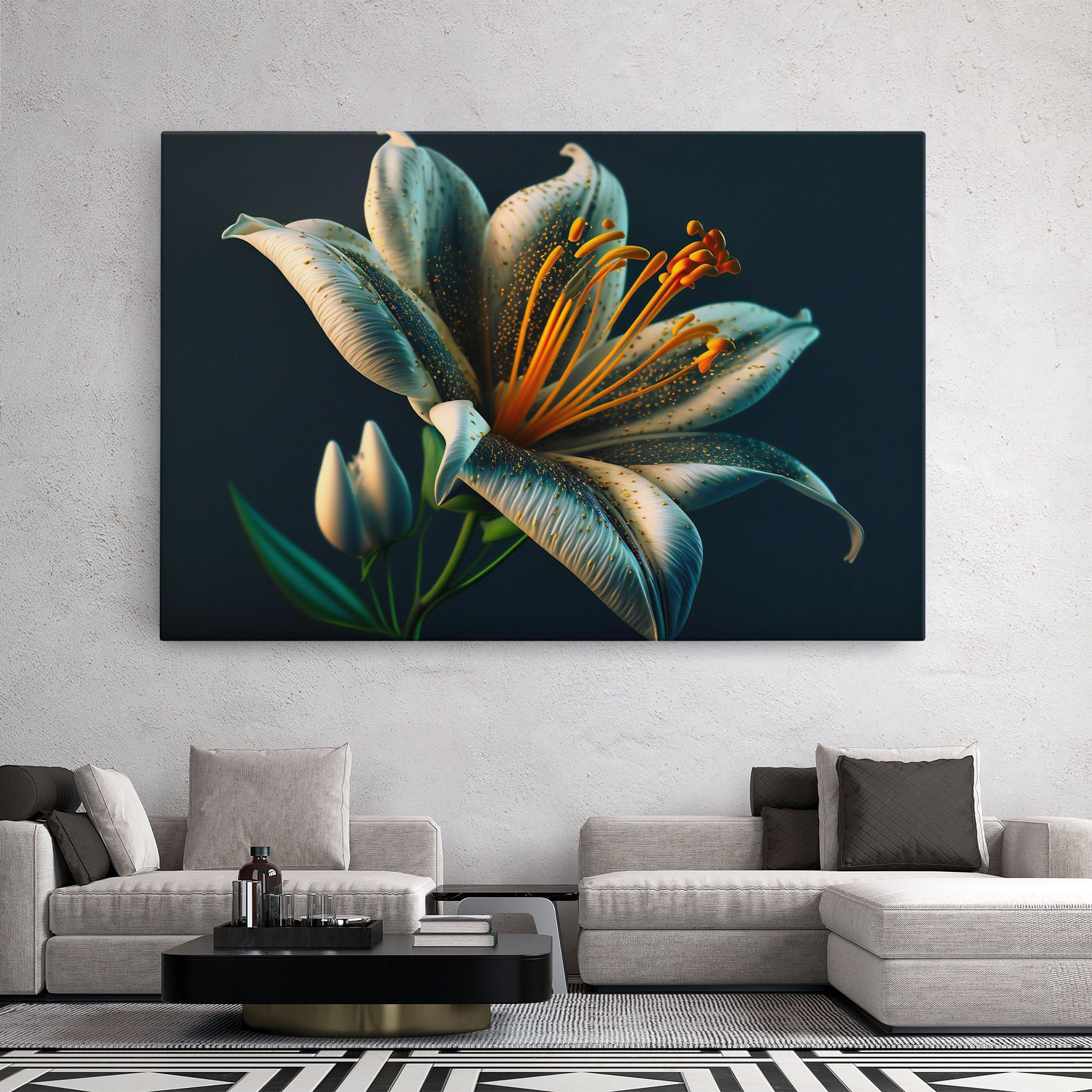 Blue Grey Lily mockup 2
