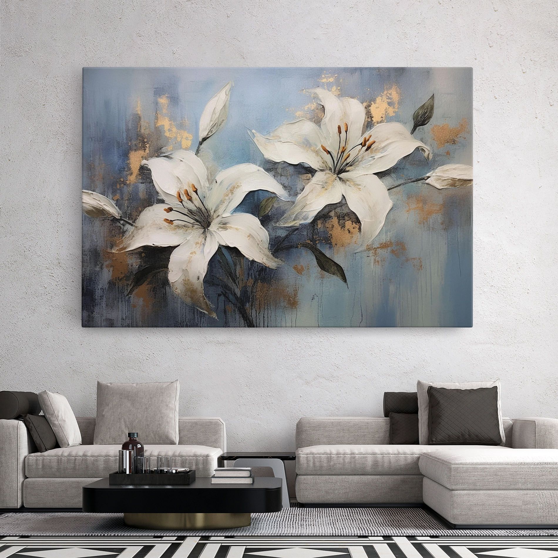 Gold Lily Painting mockup 2