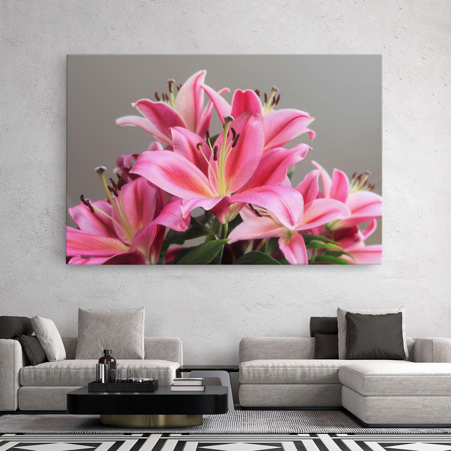 Leinwandbild Light Pink Lily View mockup 2