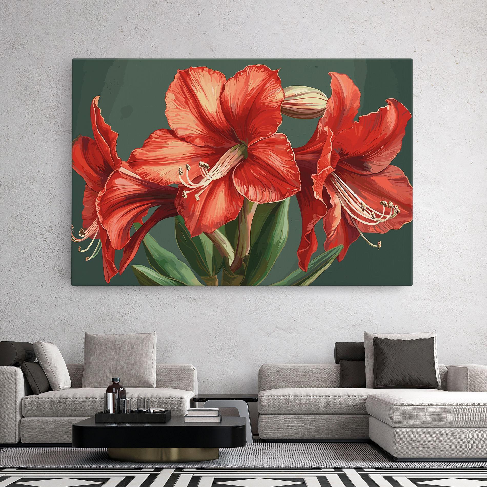 Leinwandbild Lily Orange Art mockup 2