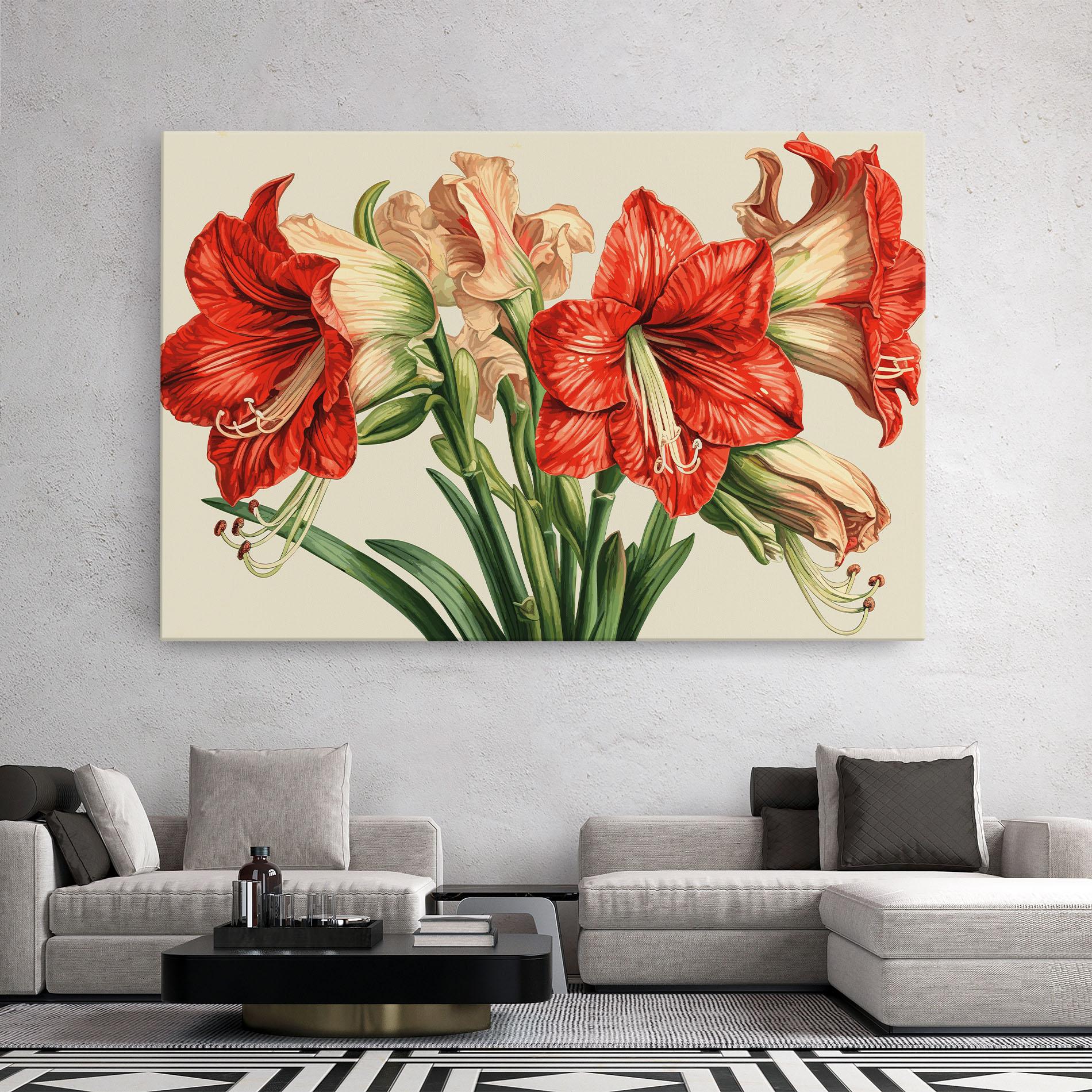 Leinwandbild Orange Cream Lily mockup 2