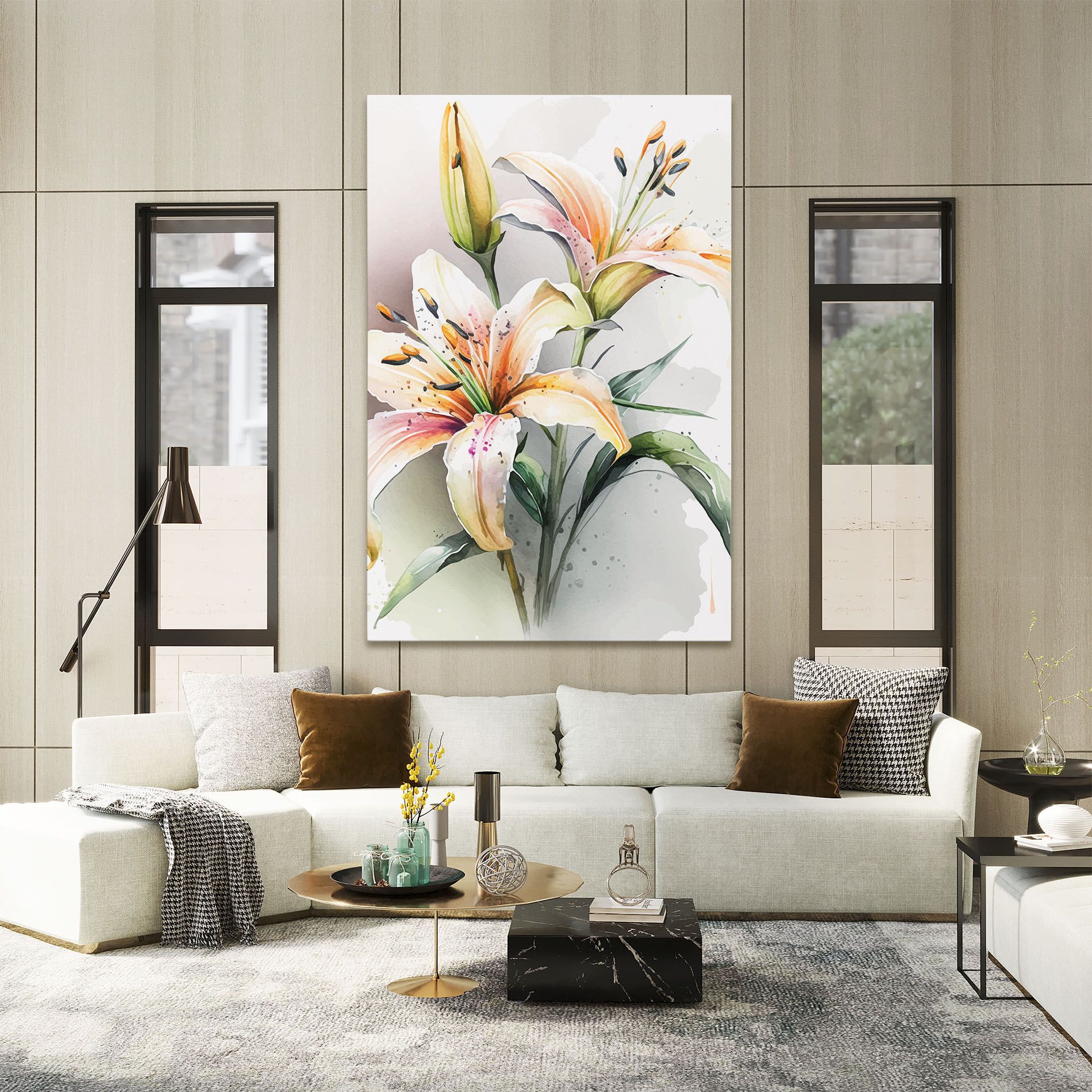 White Orange Lily mockup 2