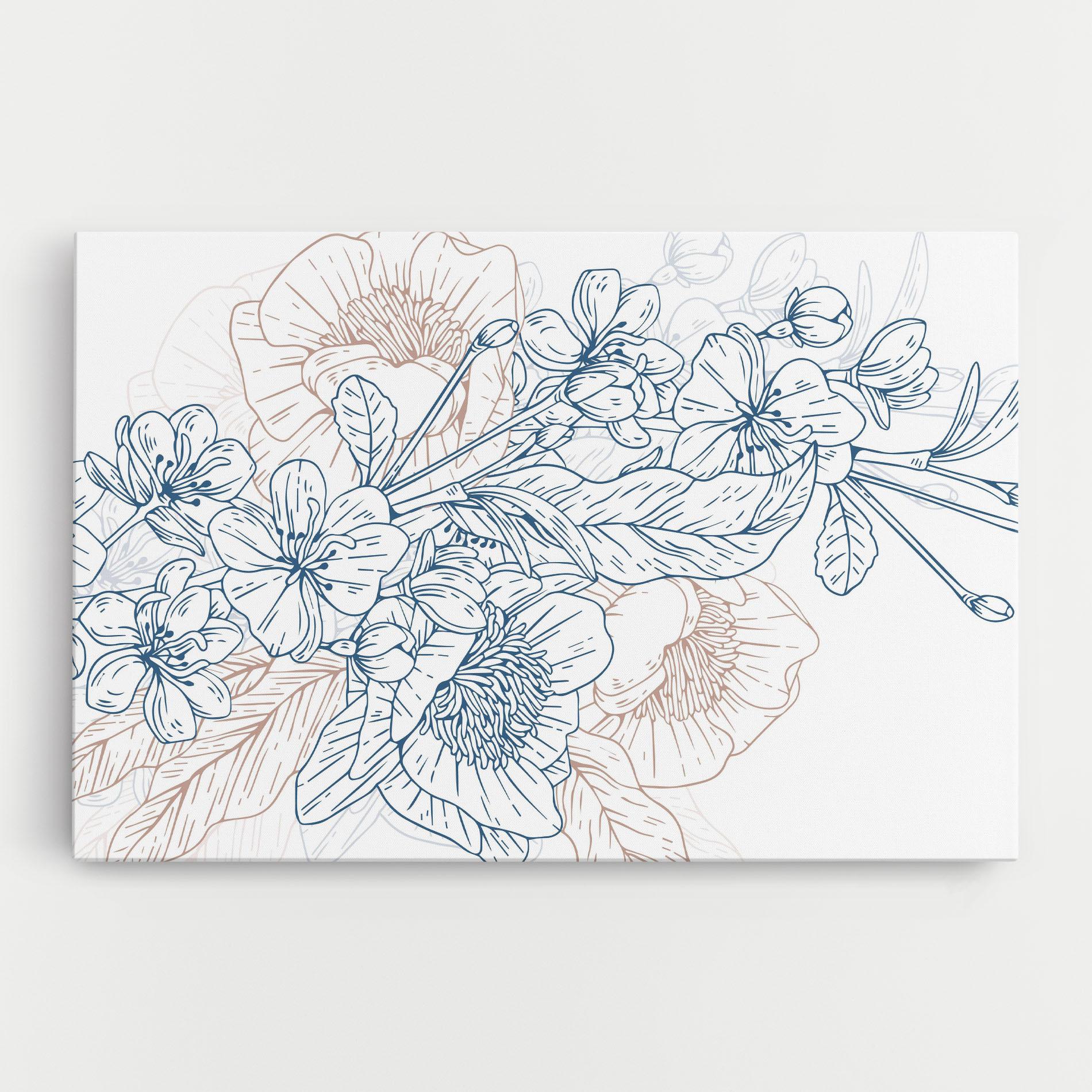 Leinwandbild Blue Cream Line mockup 0