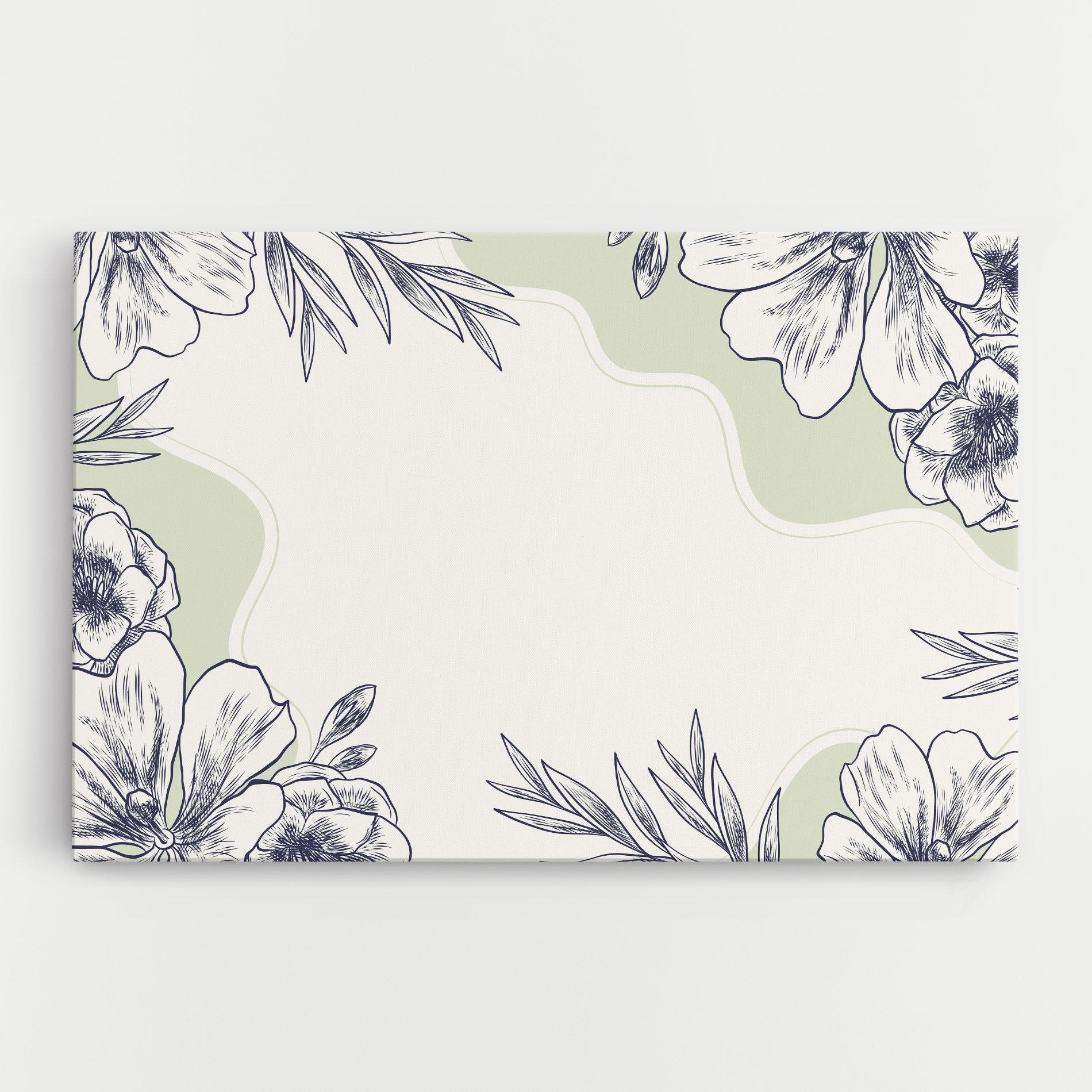 Leinwandbild Blue Line Green mockup 0