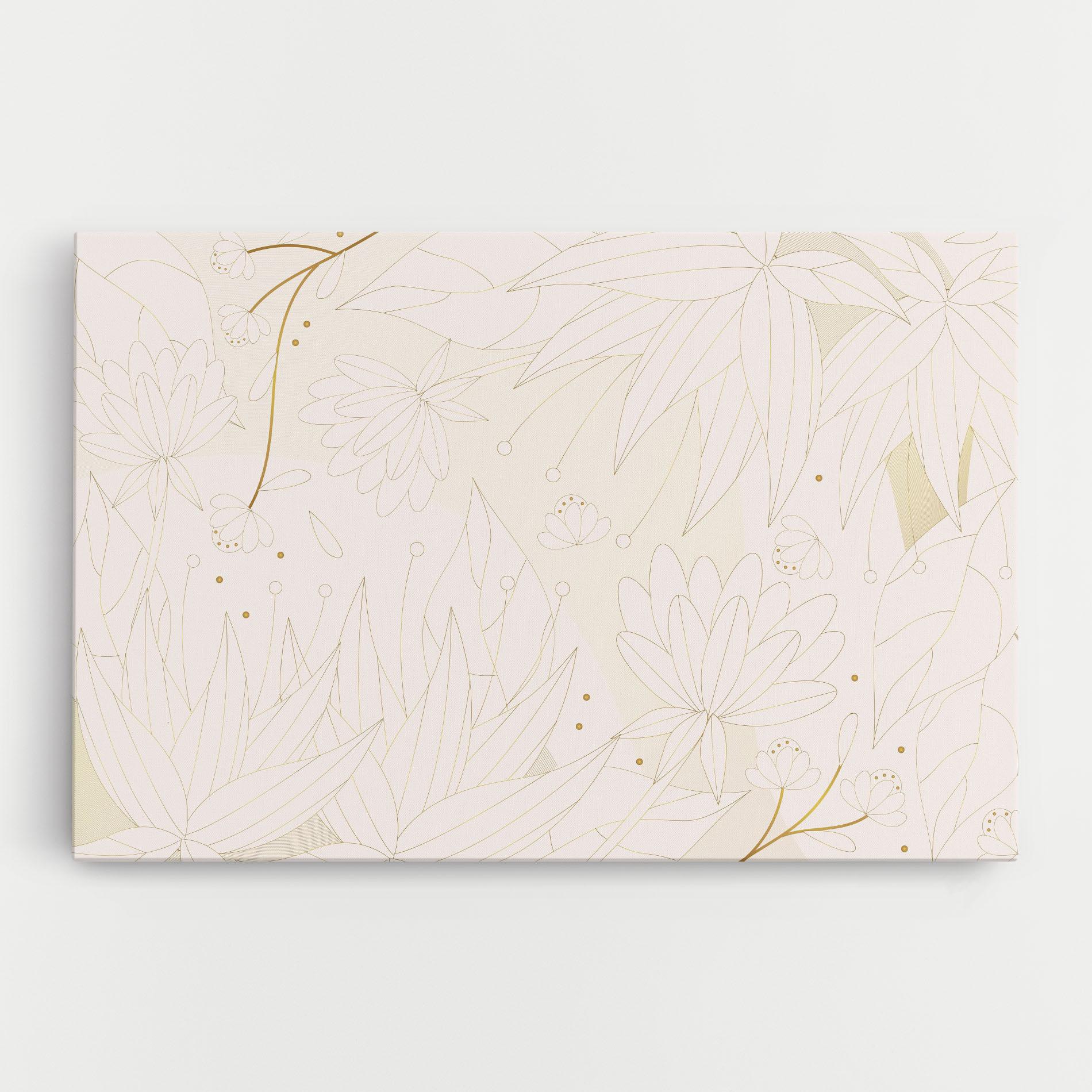 Leinwandbild Flower Cream Line mockup 0