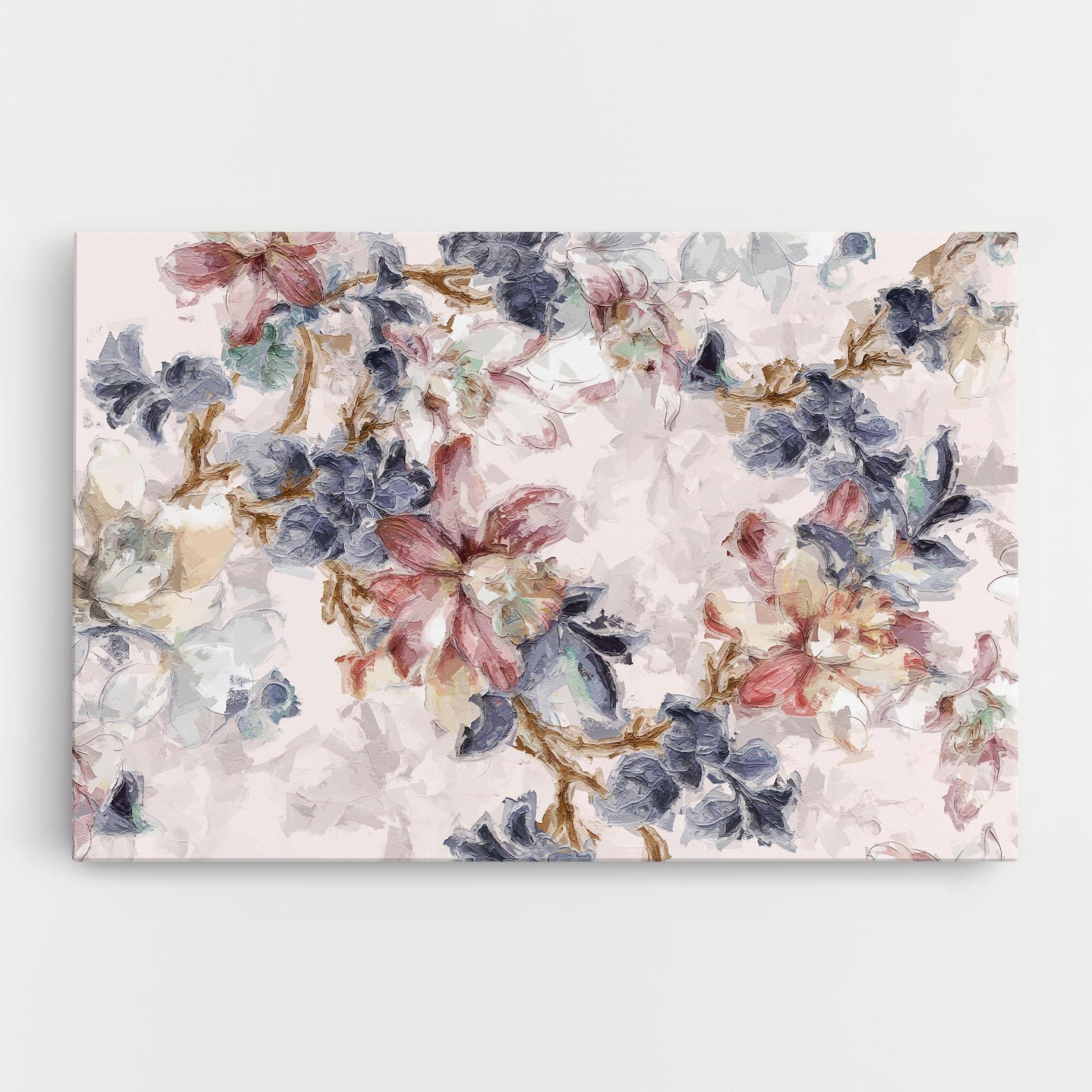 Leinwandbild Painted Flowers mockup 0
