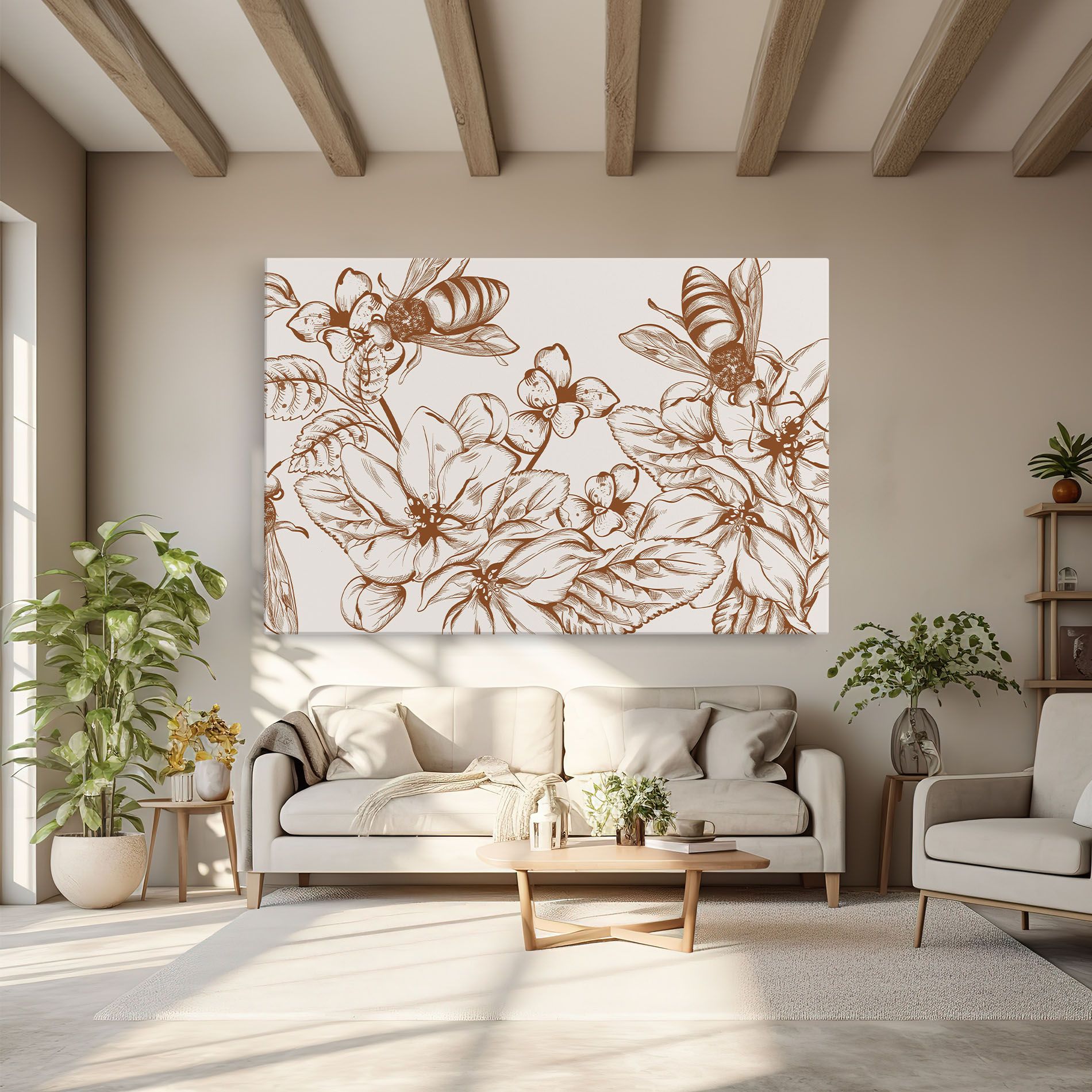 Bee Flower Line mockup 6