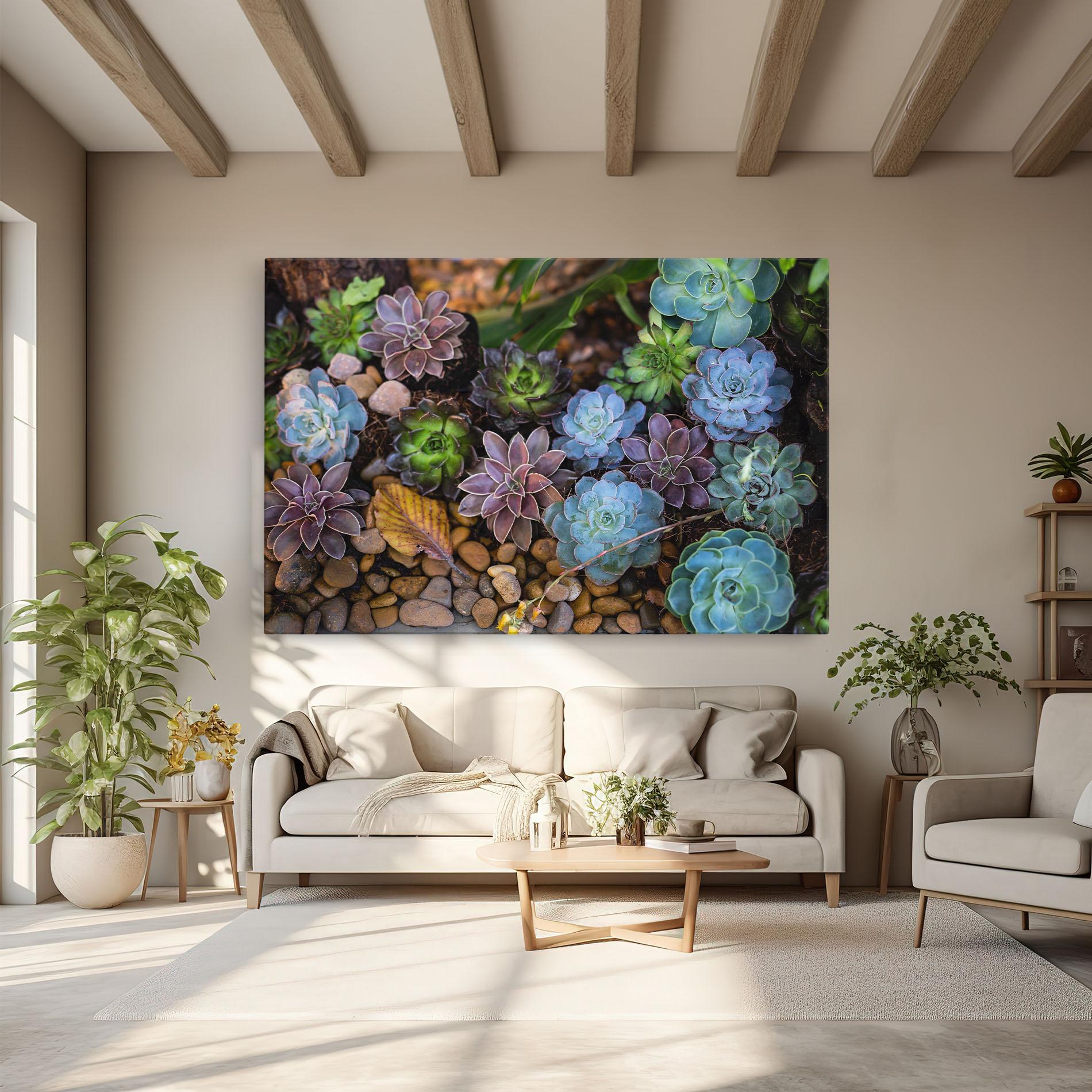 Leinwandbild Colorful Flowers mockup 6