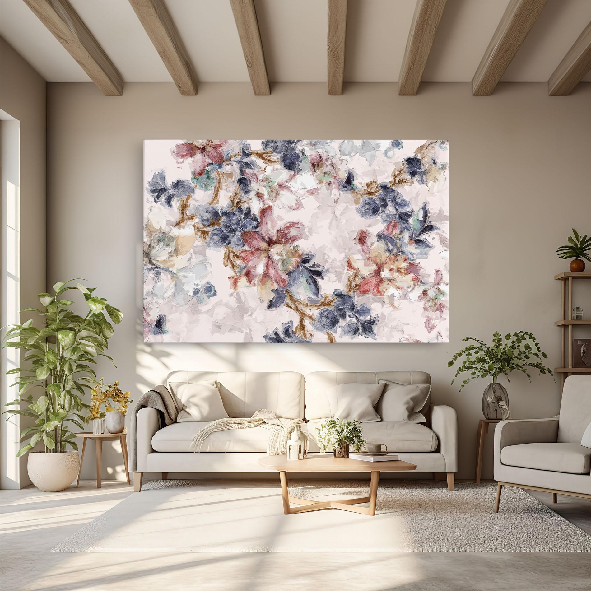 Leinwandbild Painted Flowers mockup 6