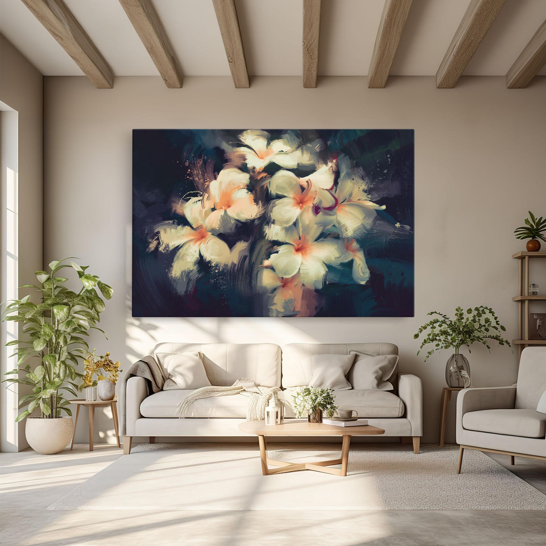 Leinwandbild White Lilys mockup 6