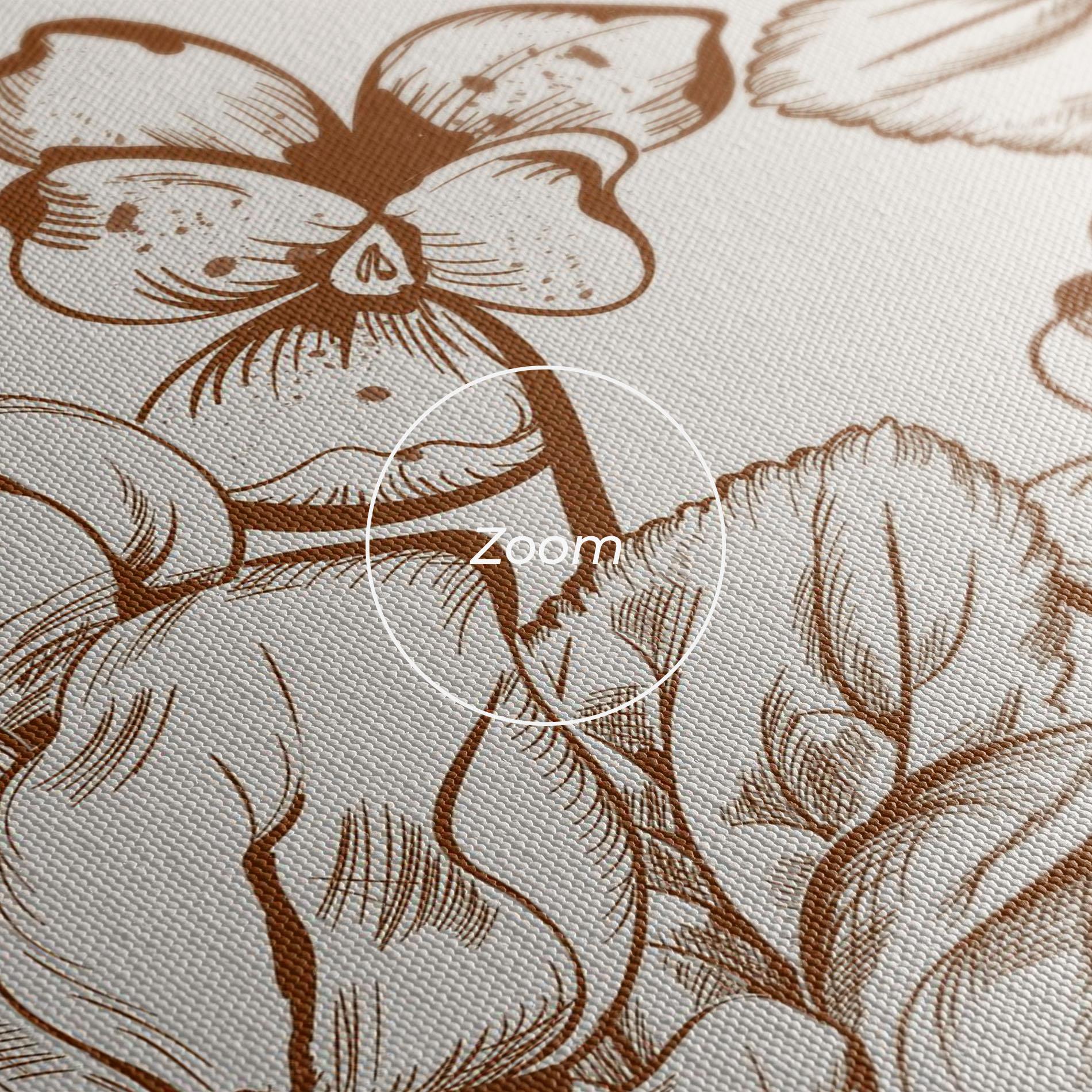 Leinwandbild Bee Flower Line mockup 3