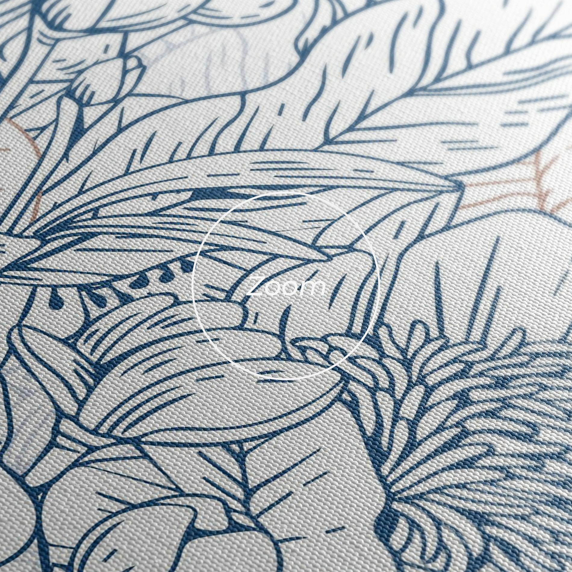 Leinwandbild Blue Cream Line mockup 3