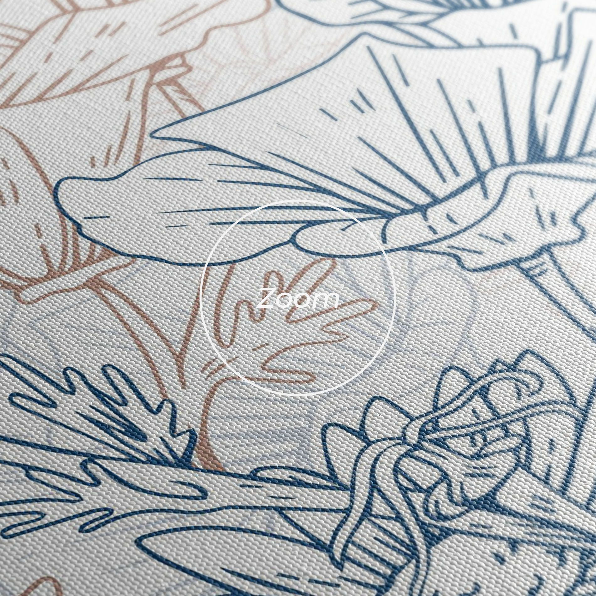 Cream Blue Line mockup 3