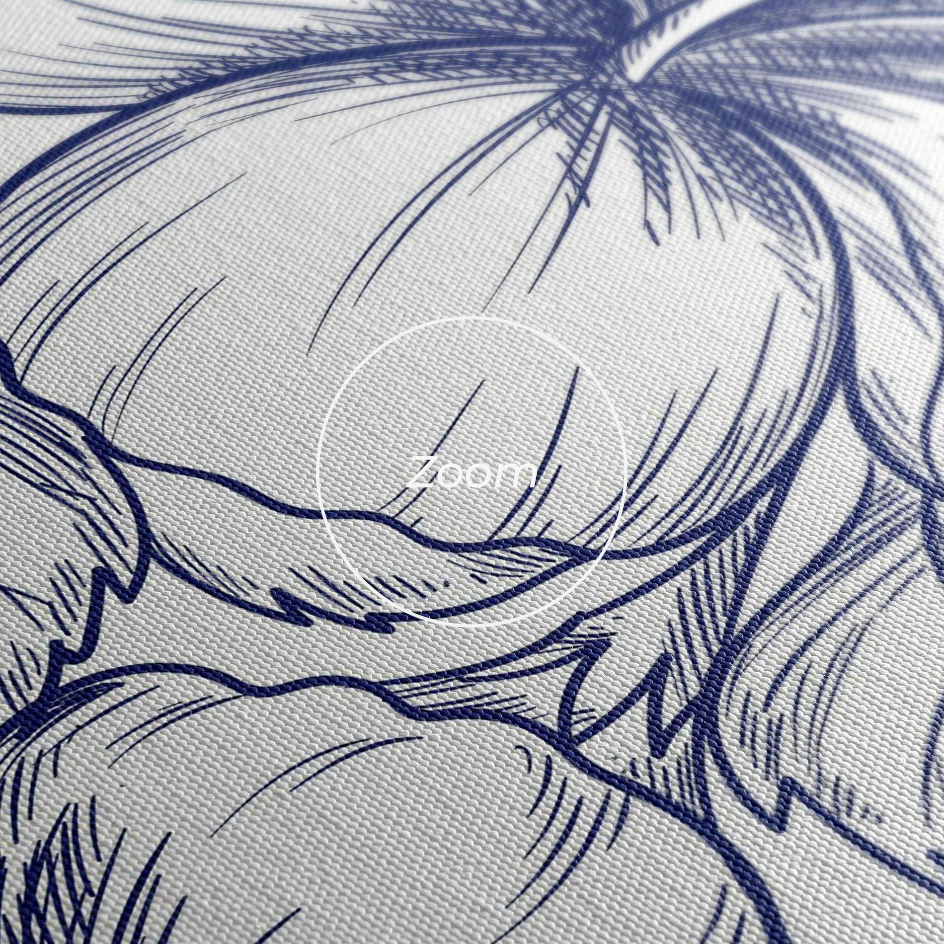 Dark Blue Line Flower mockup 3