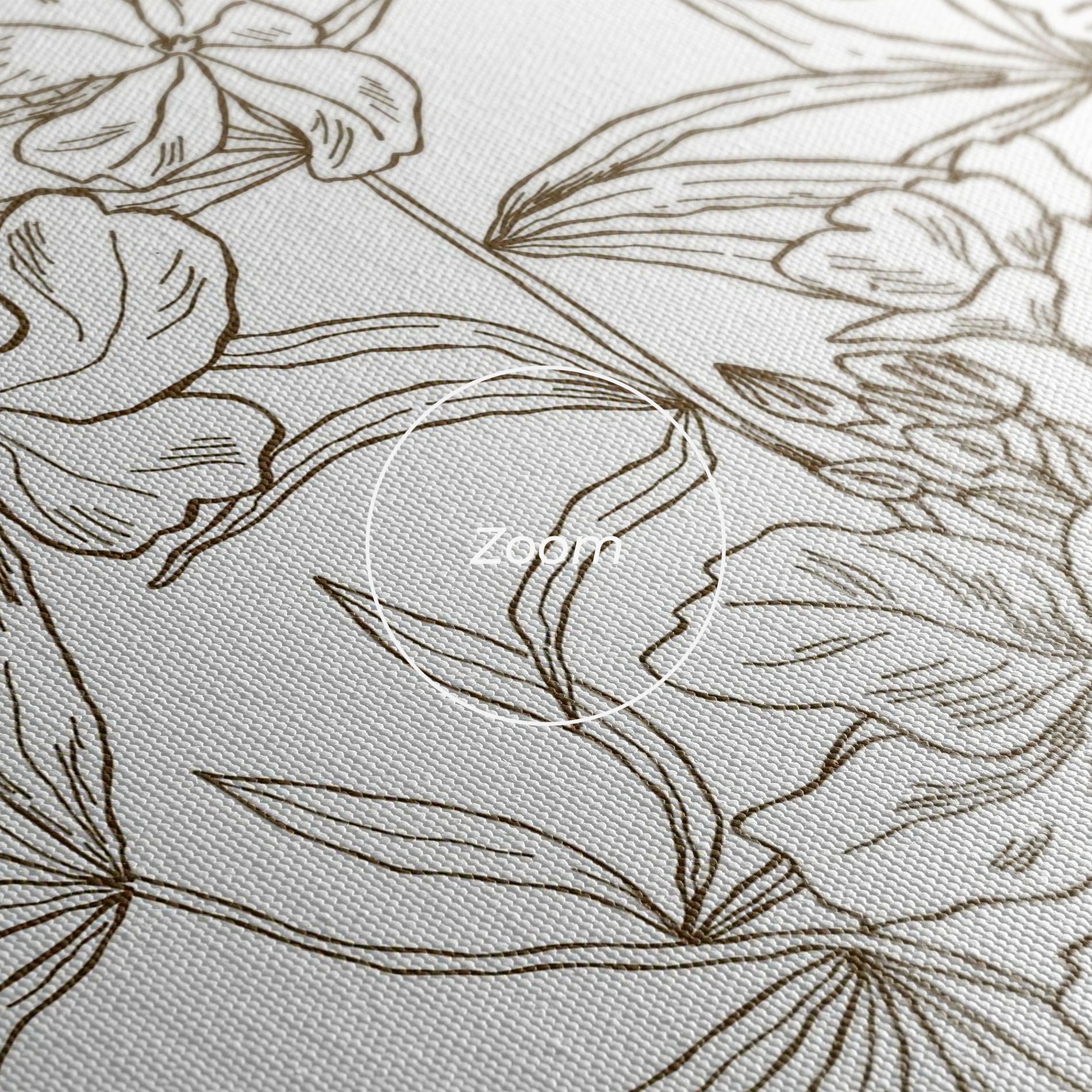 Flower Brown Line mockup 3