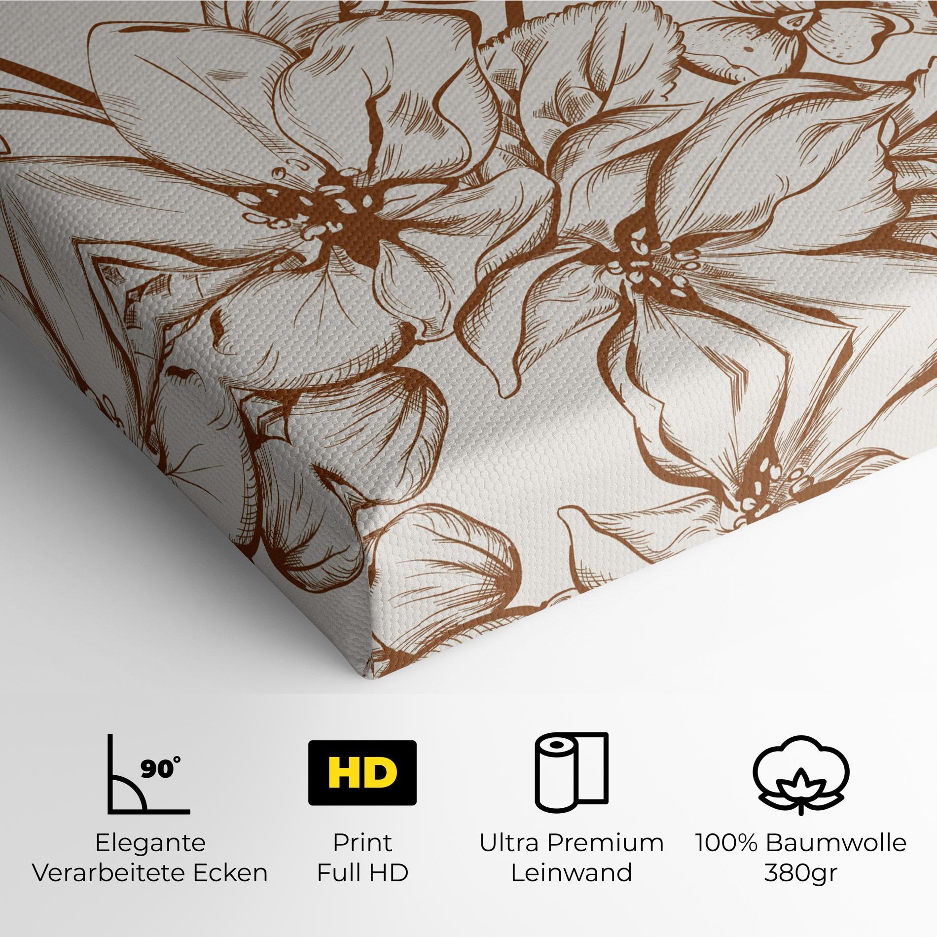 Leinwandbild Bee Flower Line mockup 4