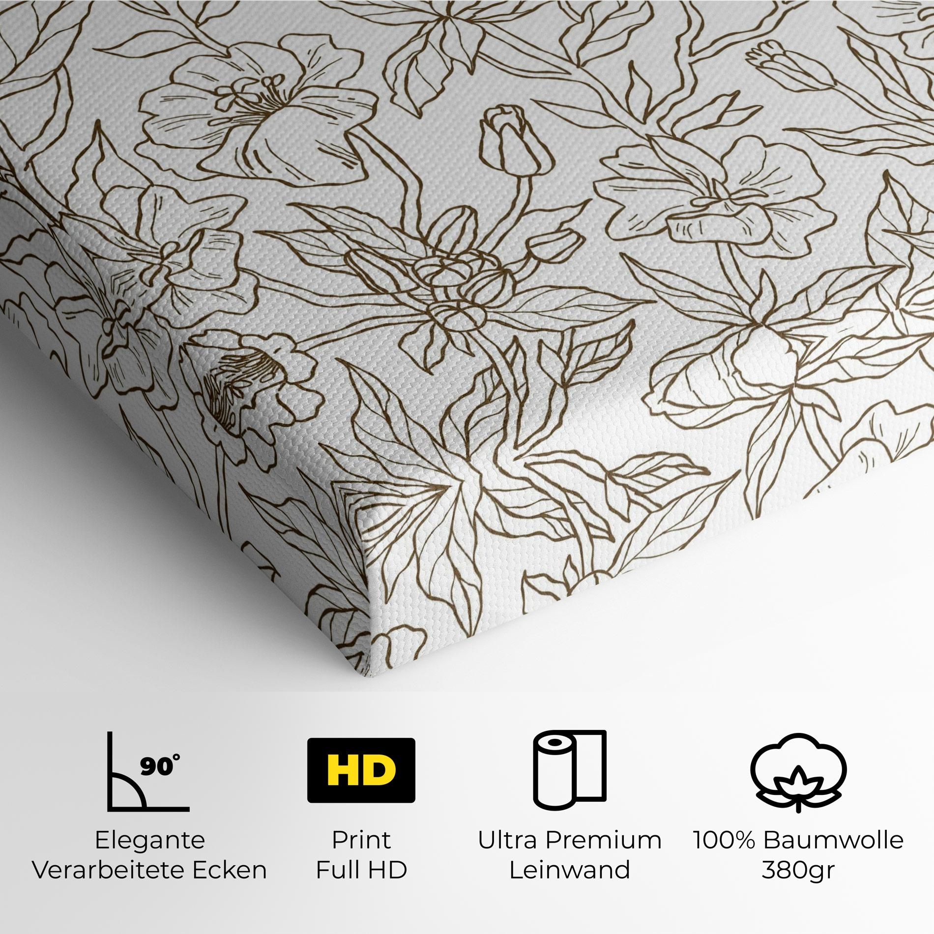 Cream Line Flowers mockup 4