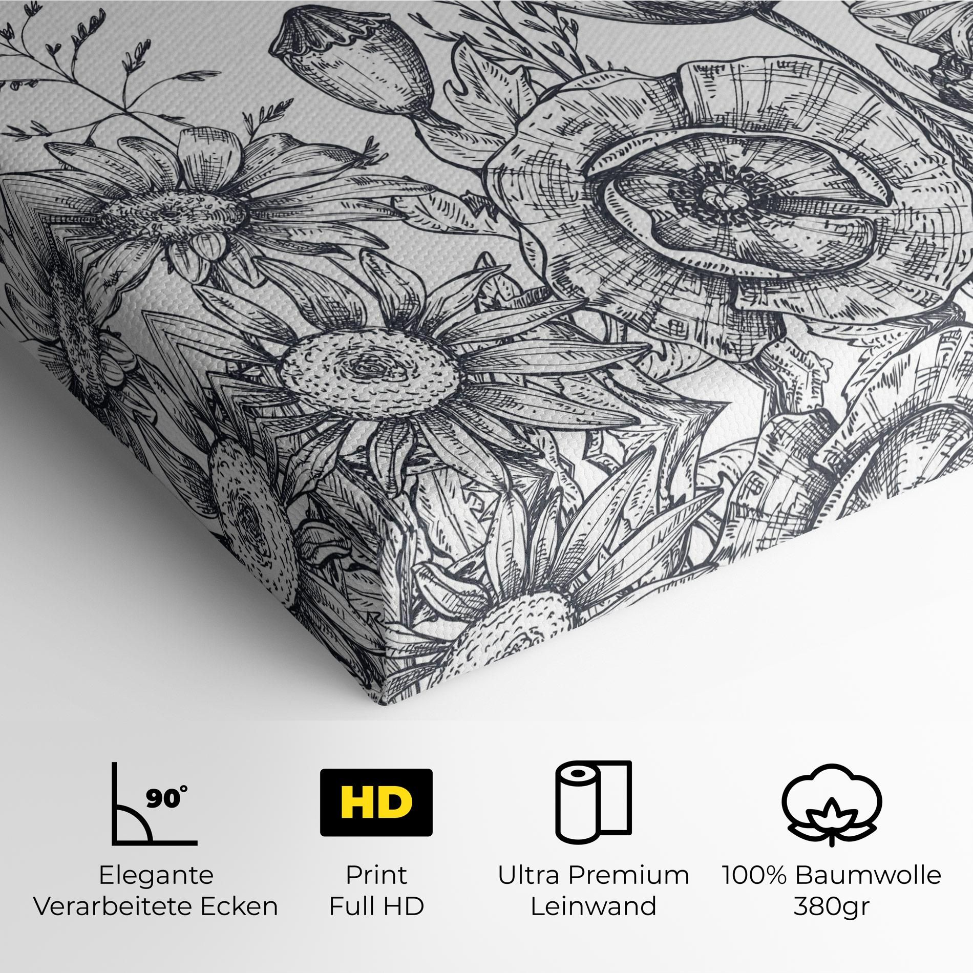 Flower Grey Line mockup 4