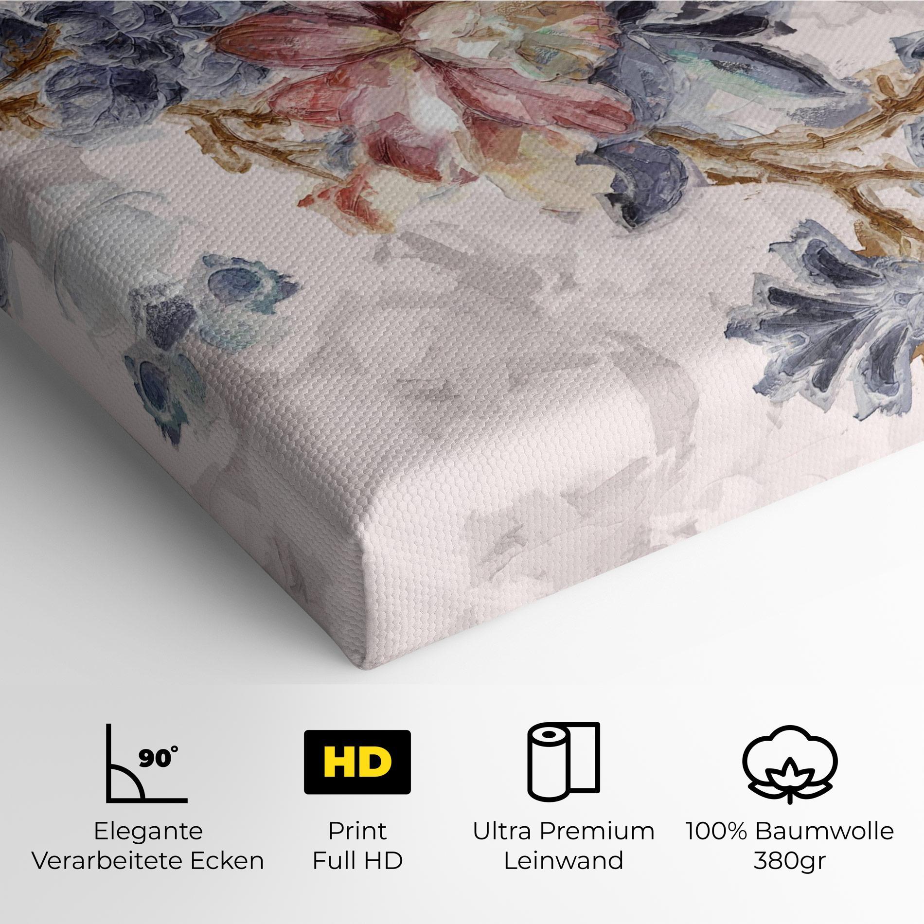 Leinwandbild Painted Flowers mockup 4