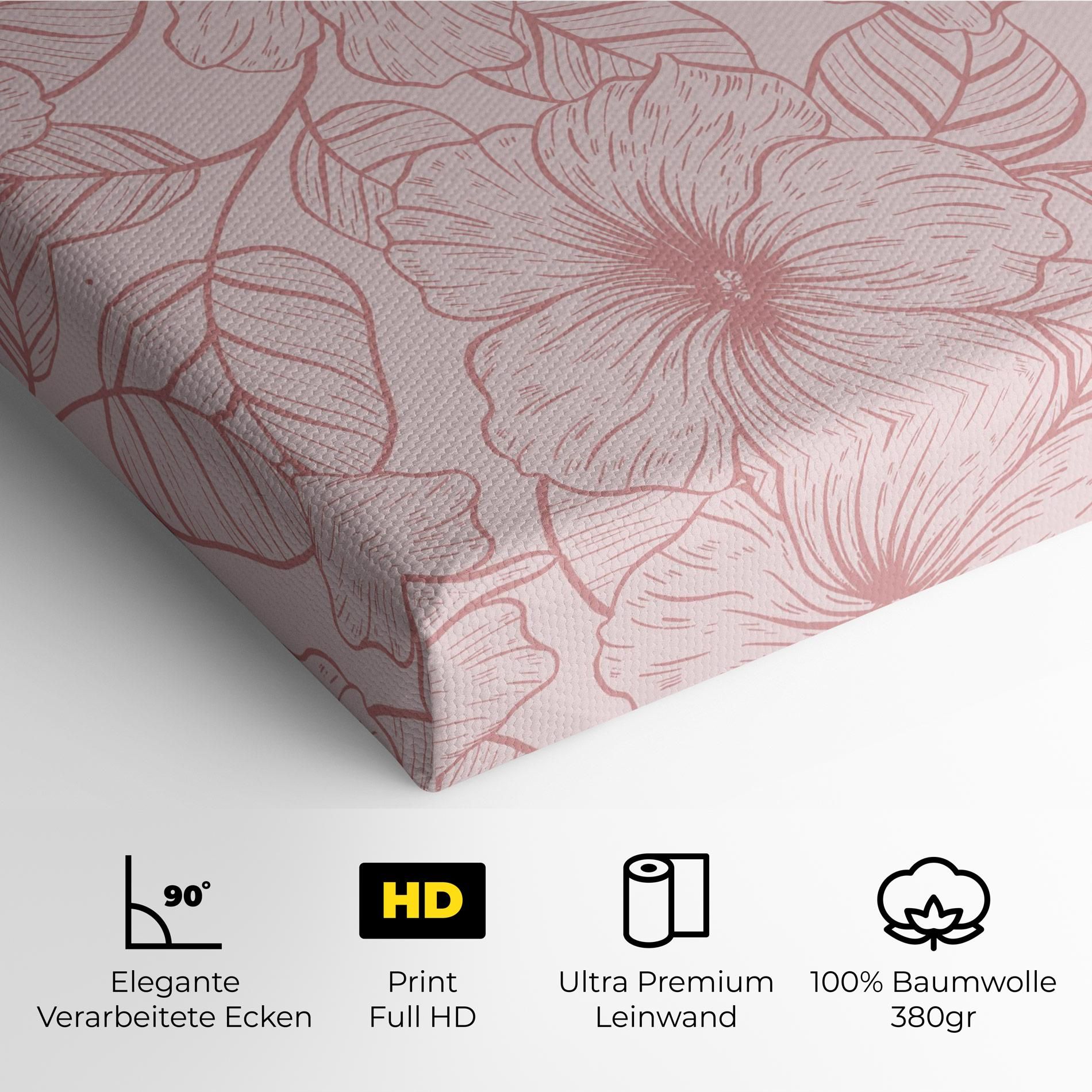 Pink Line Flower mockup 4