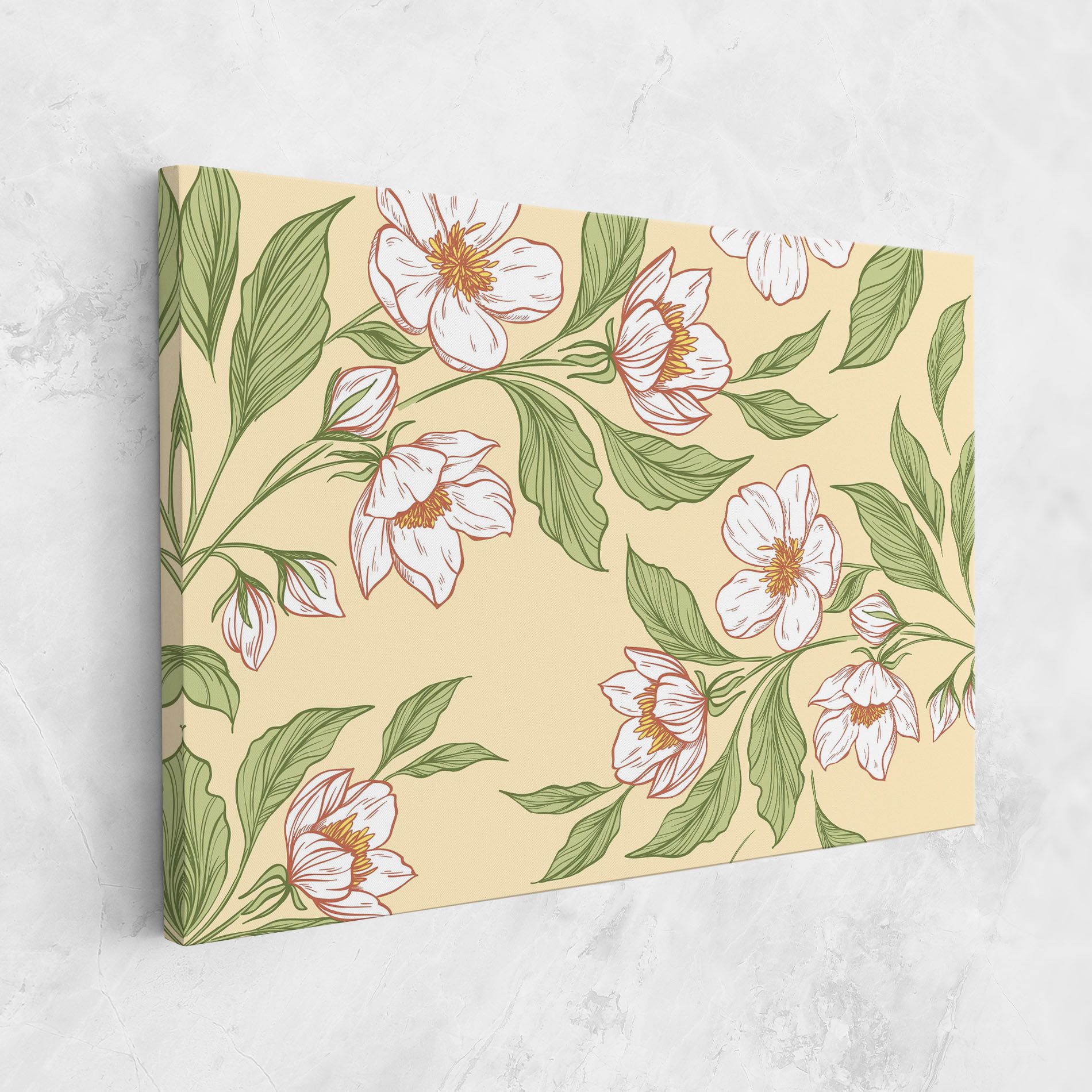 Cream Flower White mockup 1