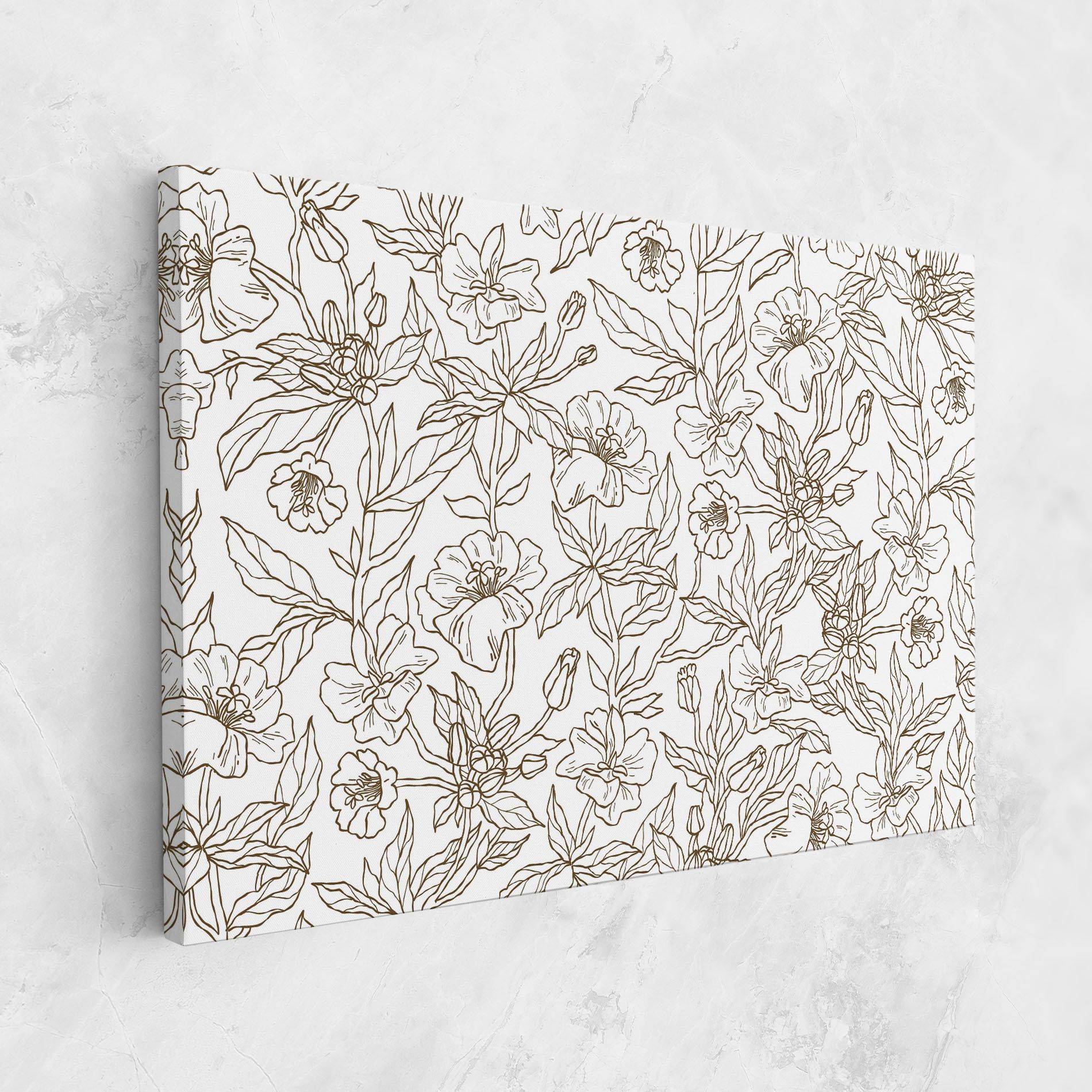 Cream Line Flowers mockup 1
