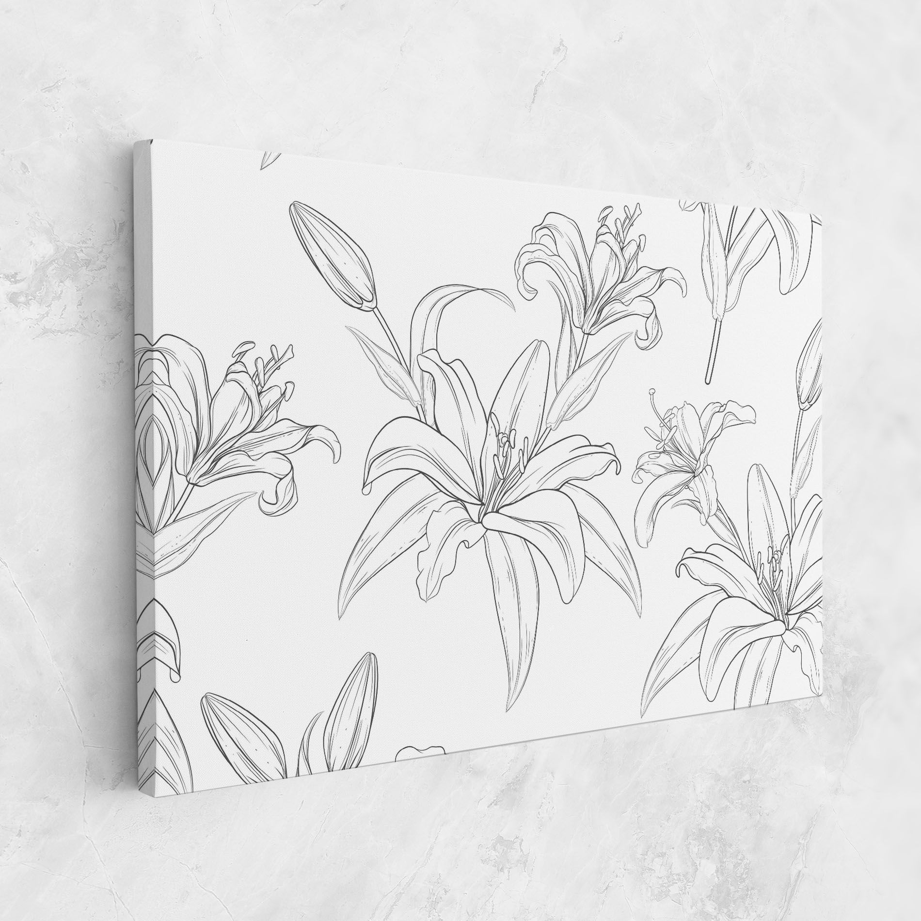 Grey Line Flower mockup 1