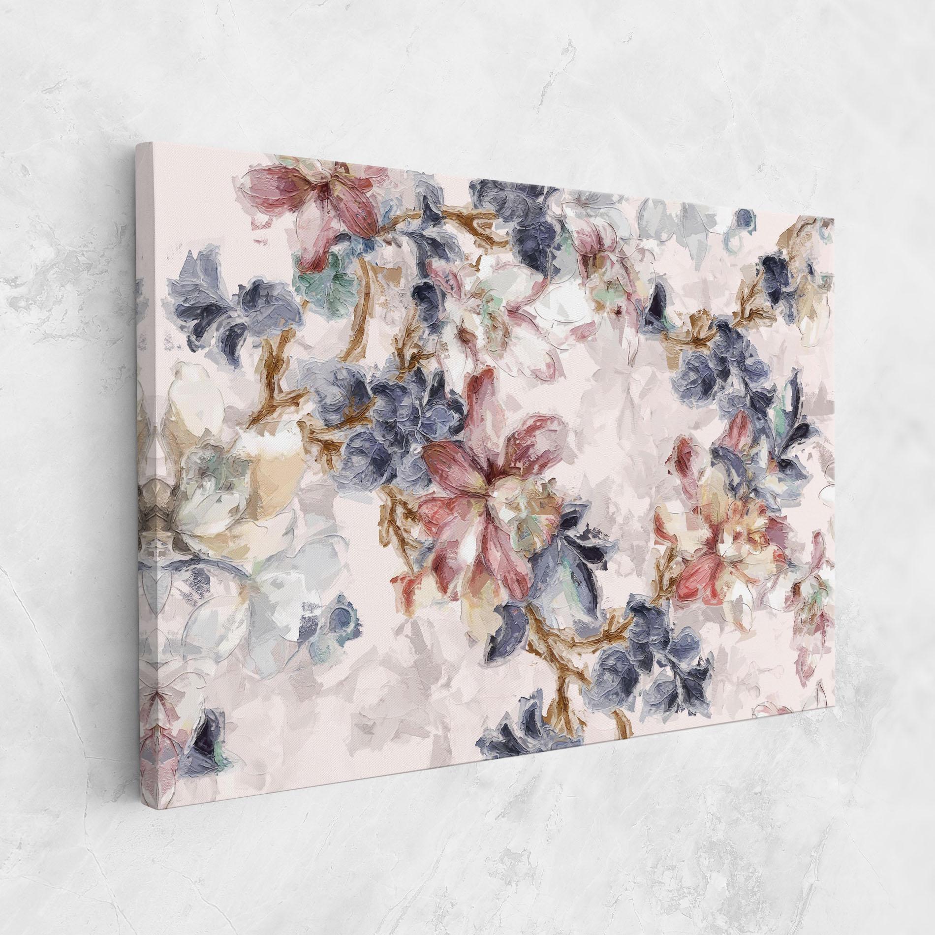 Leinwandbild Painted Flowers mockup 1