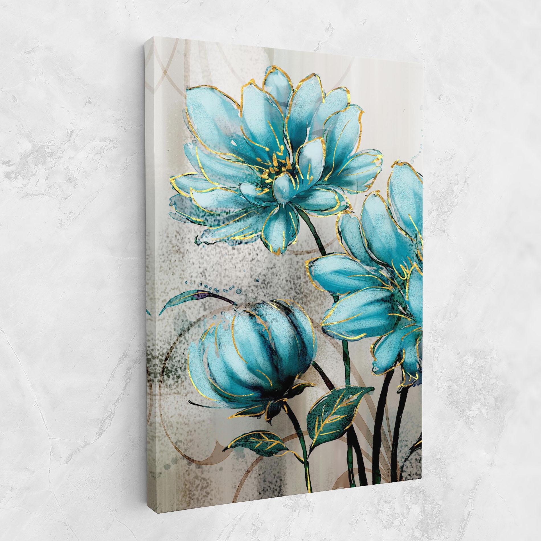 Leinwandbild Bujori Albastri mockup 1