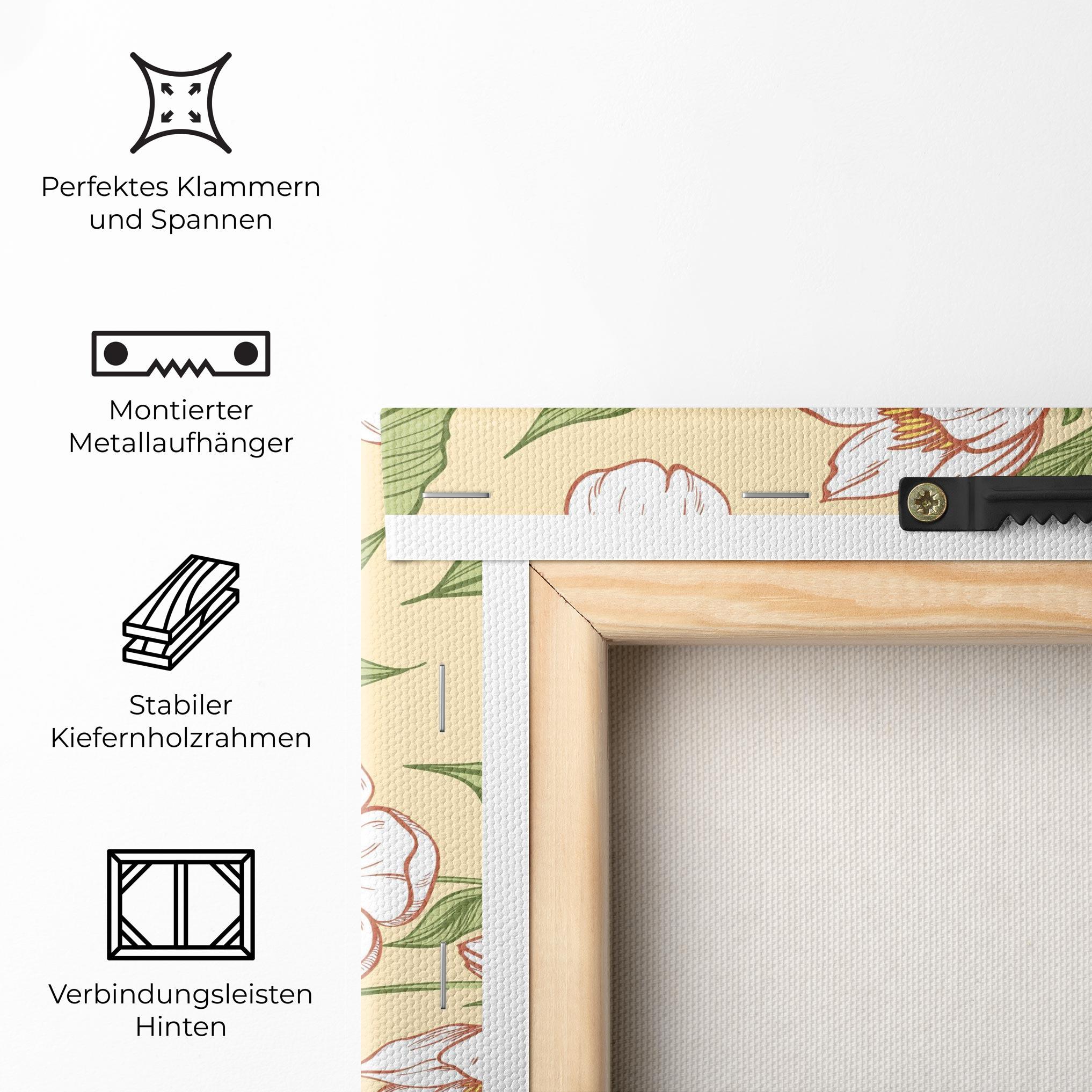 Leinwandbild Cream Flower White mockup 5