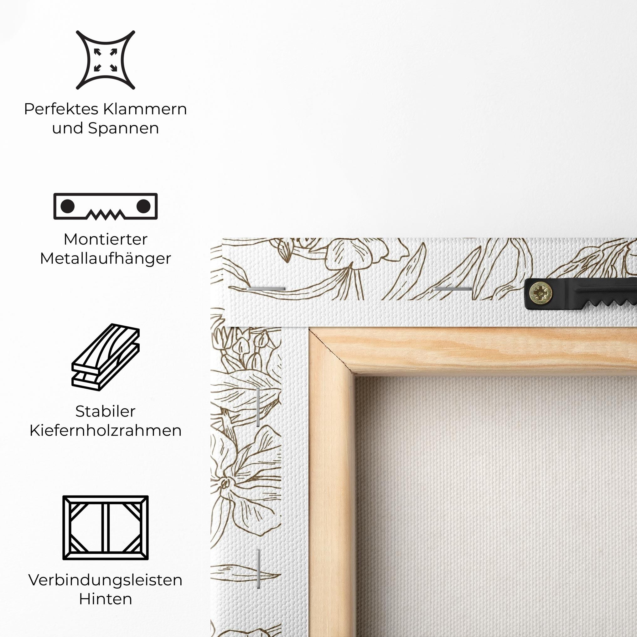 Flower Brown Line mockup 5