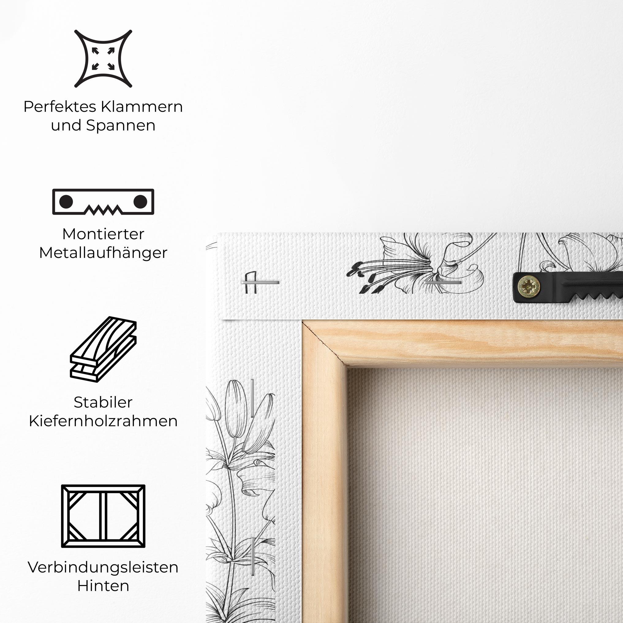 Leinwandbild Flower Pattern mockup 5