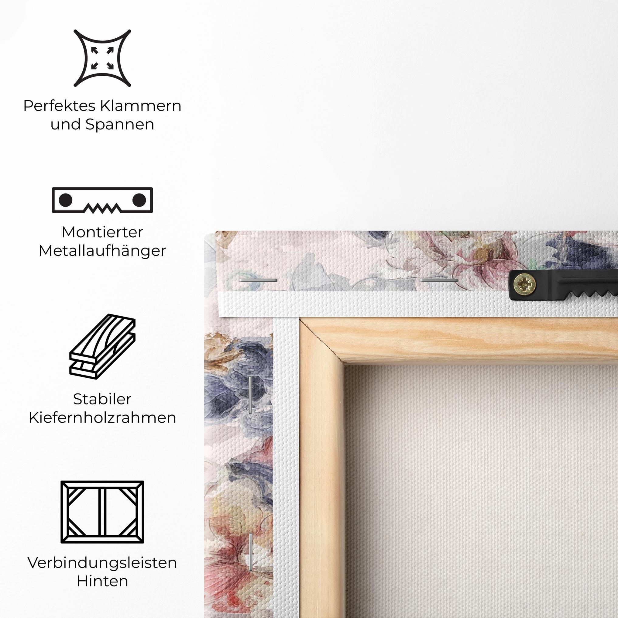 Leinwandbild Painted Flowers mockup 5