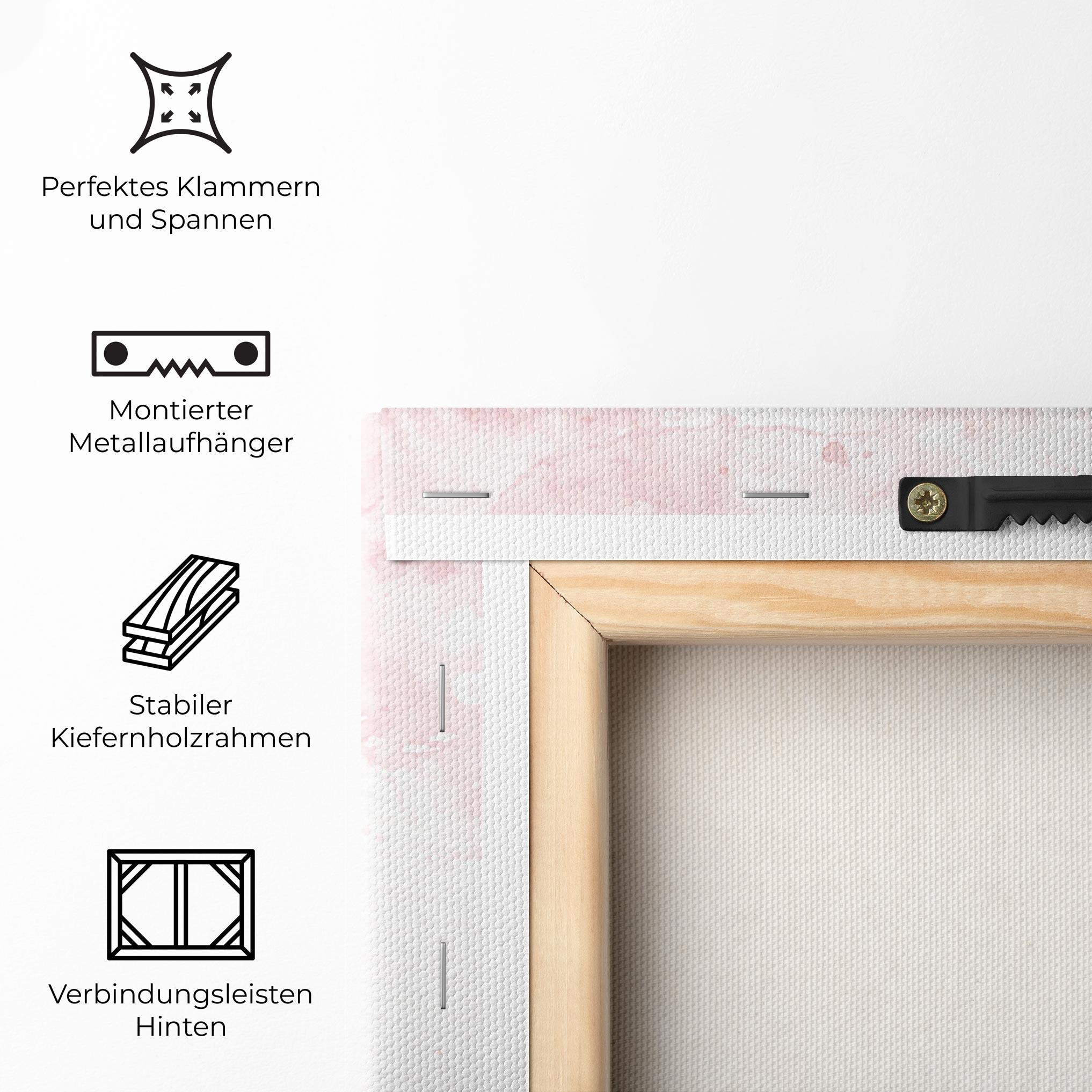 Leinwandbild Red Poppy Line mockup 5