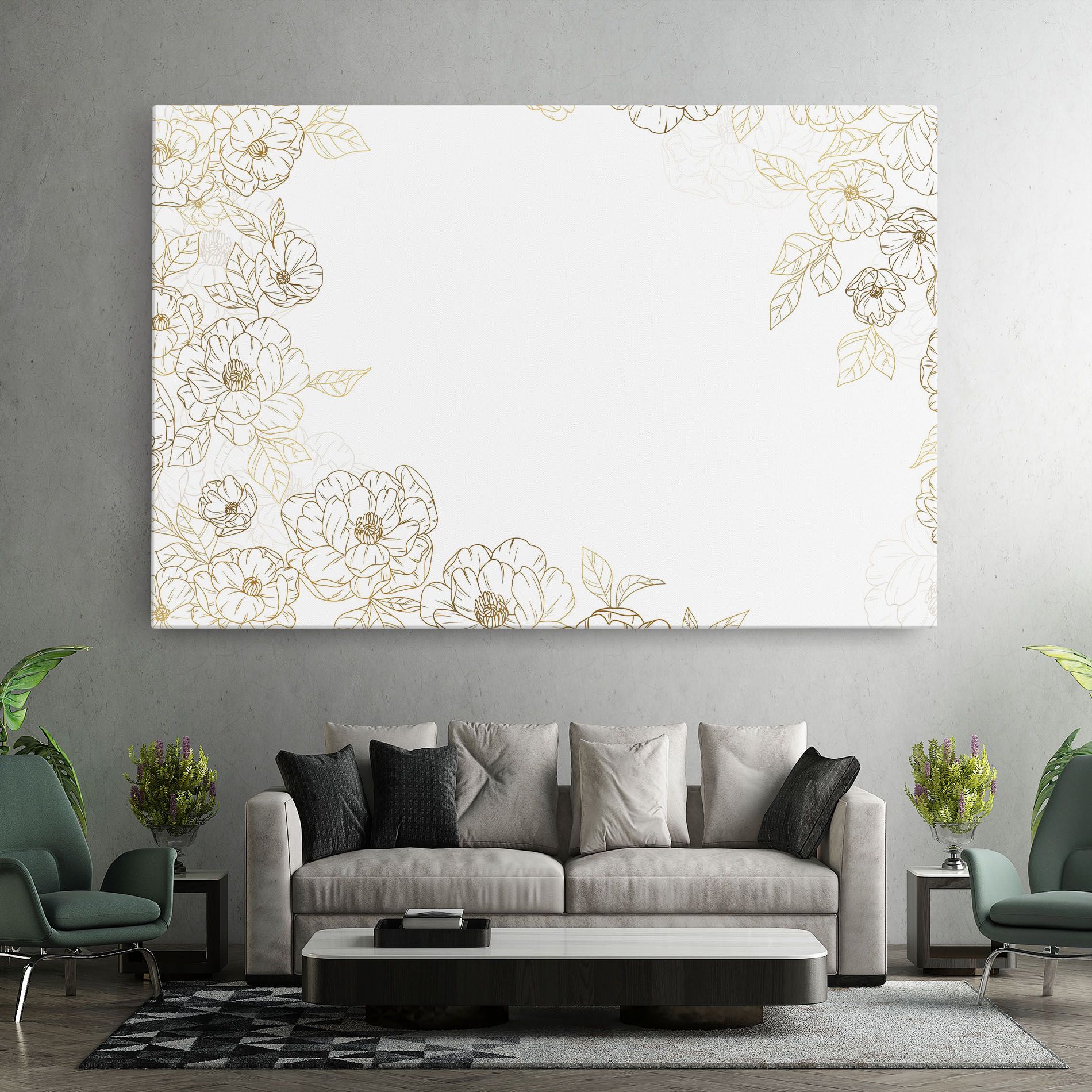 Flower Gold Line mockup 7