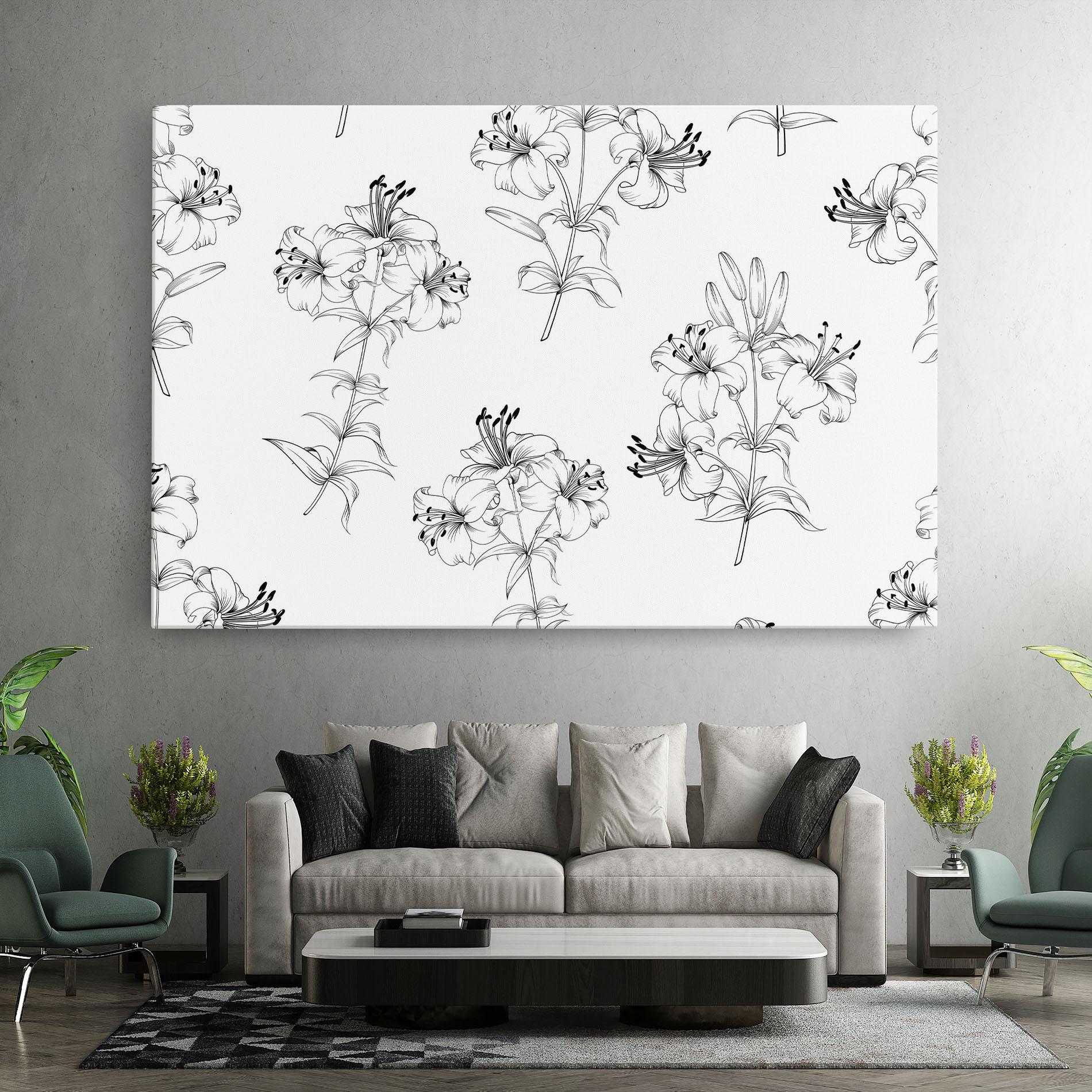Leinwandbild Flower Pattern mockup 7