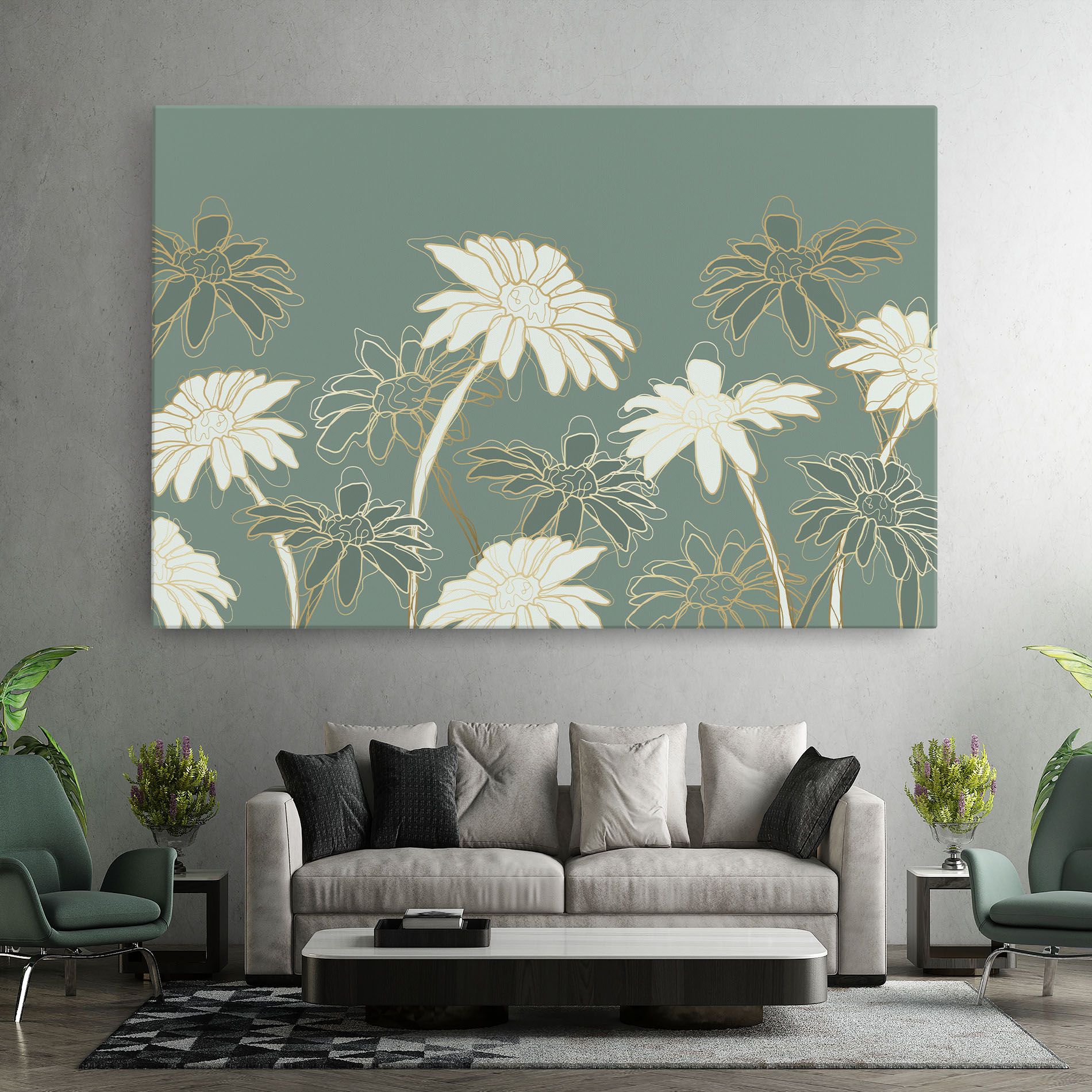 Gold Green Line mockup 7