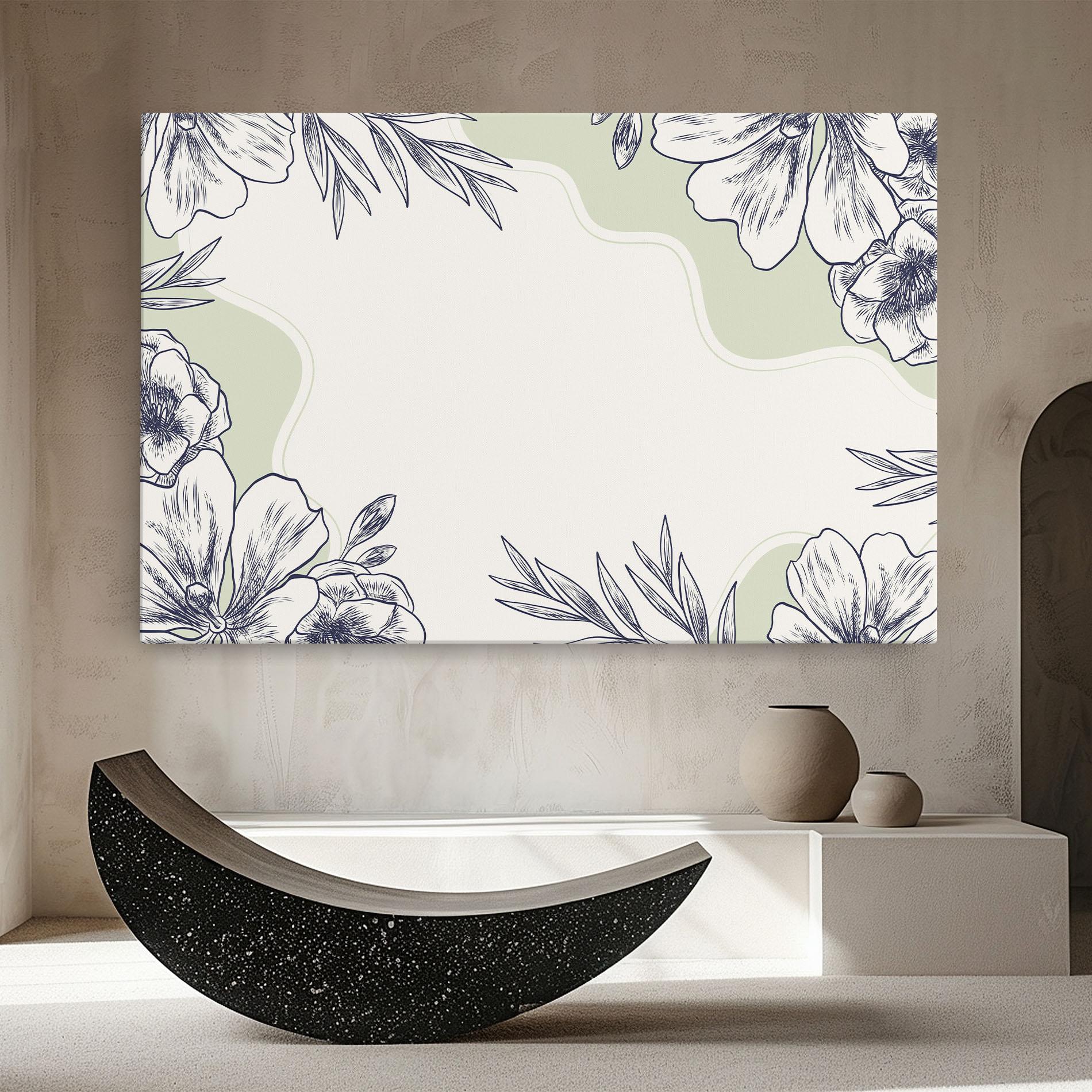 Leinwandbild Blue Line Green mockup 8