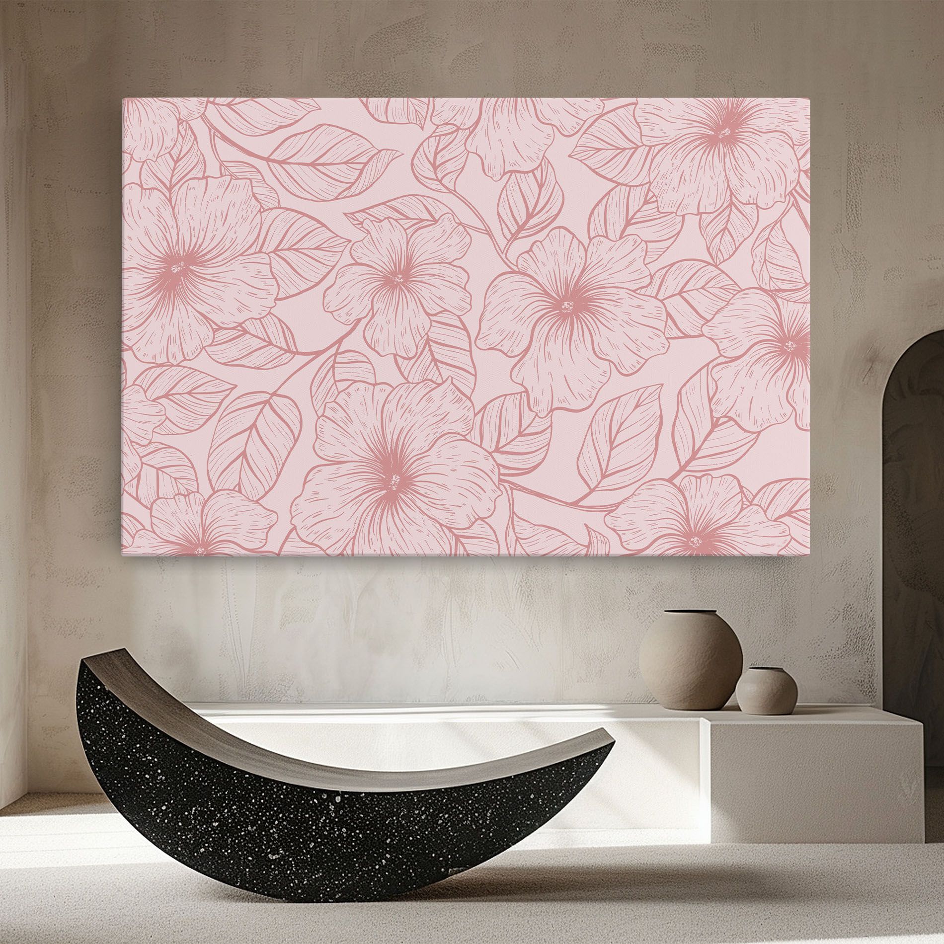Pink Line Flower mockup 8