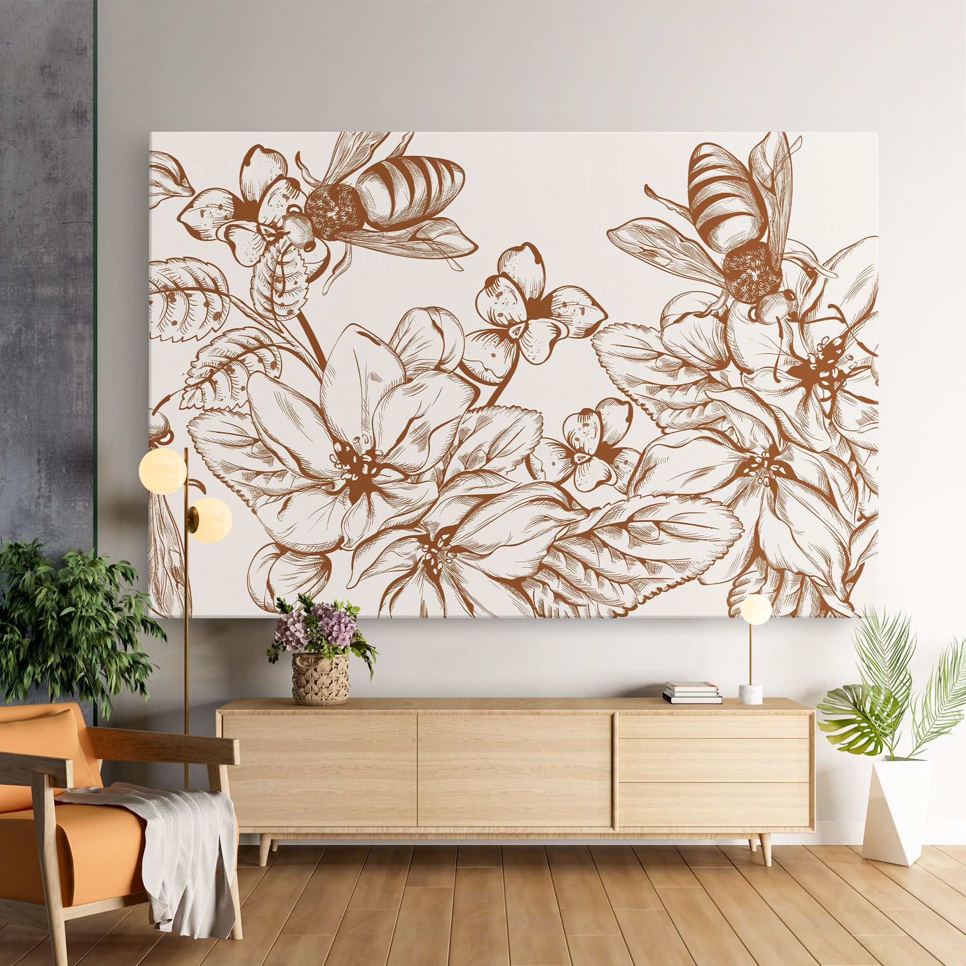 Bee Flower Line mockup 9
