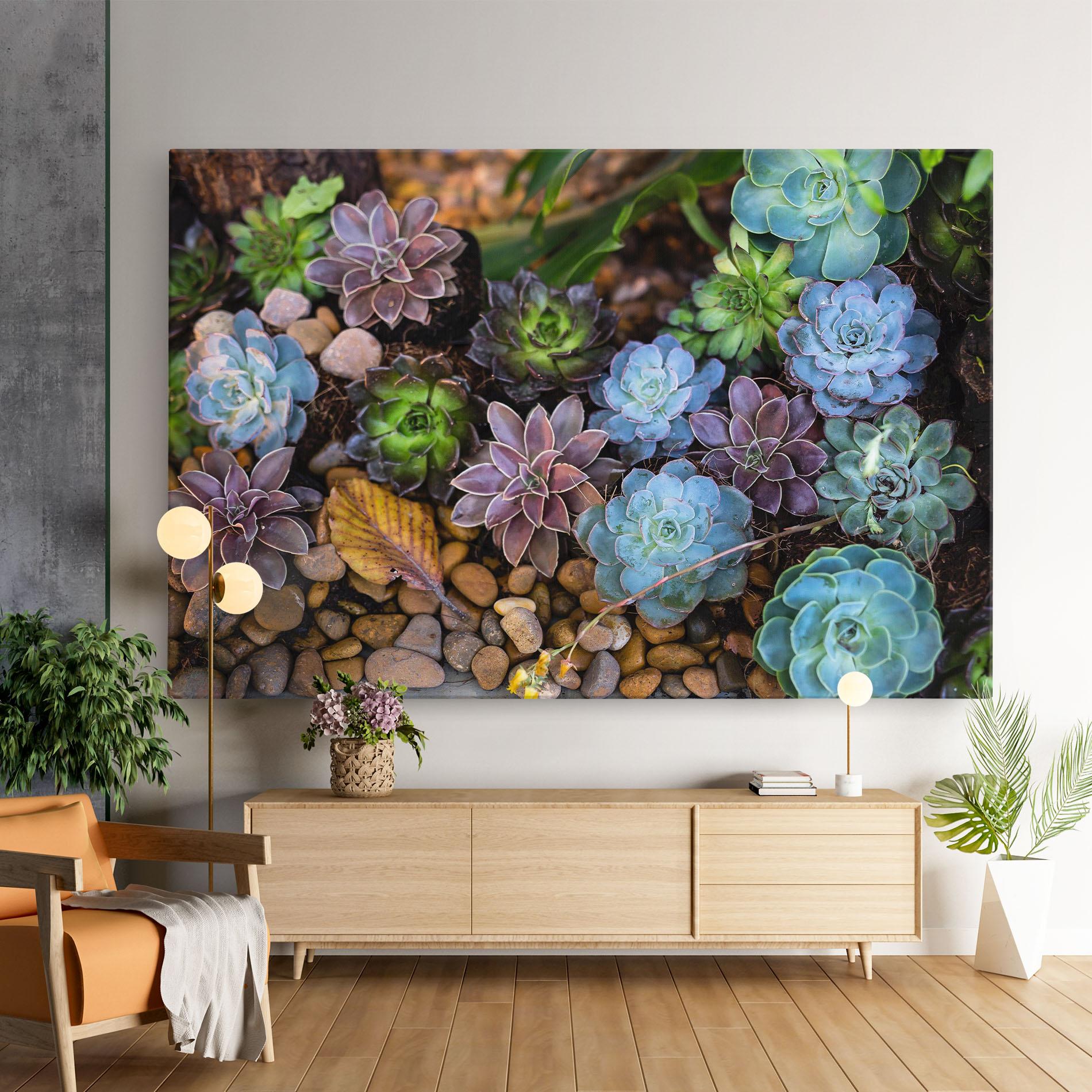 Leinwandbild Colorful Flowers mockup 9