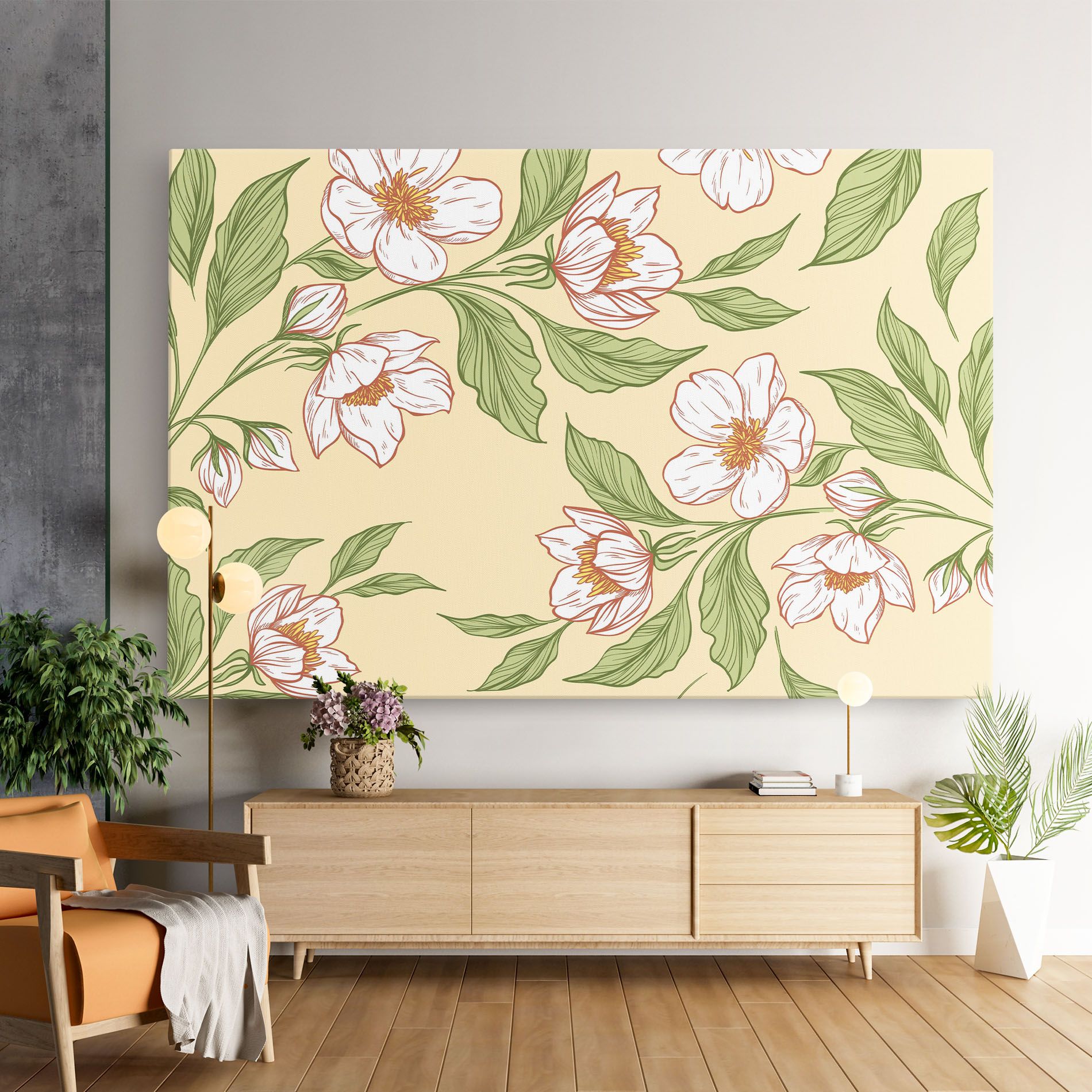 Cream Flower White mockup 9