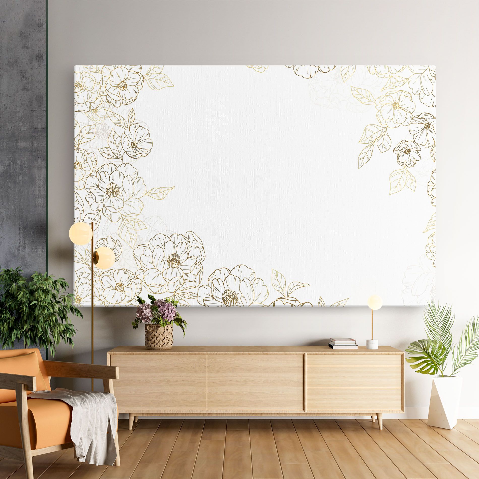 Flower Gold Line mockup 9