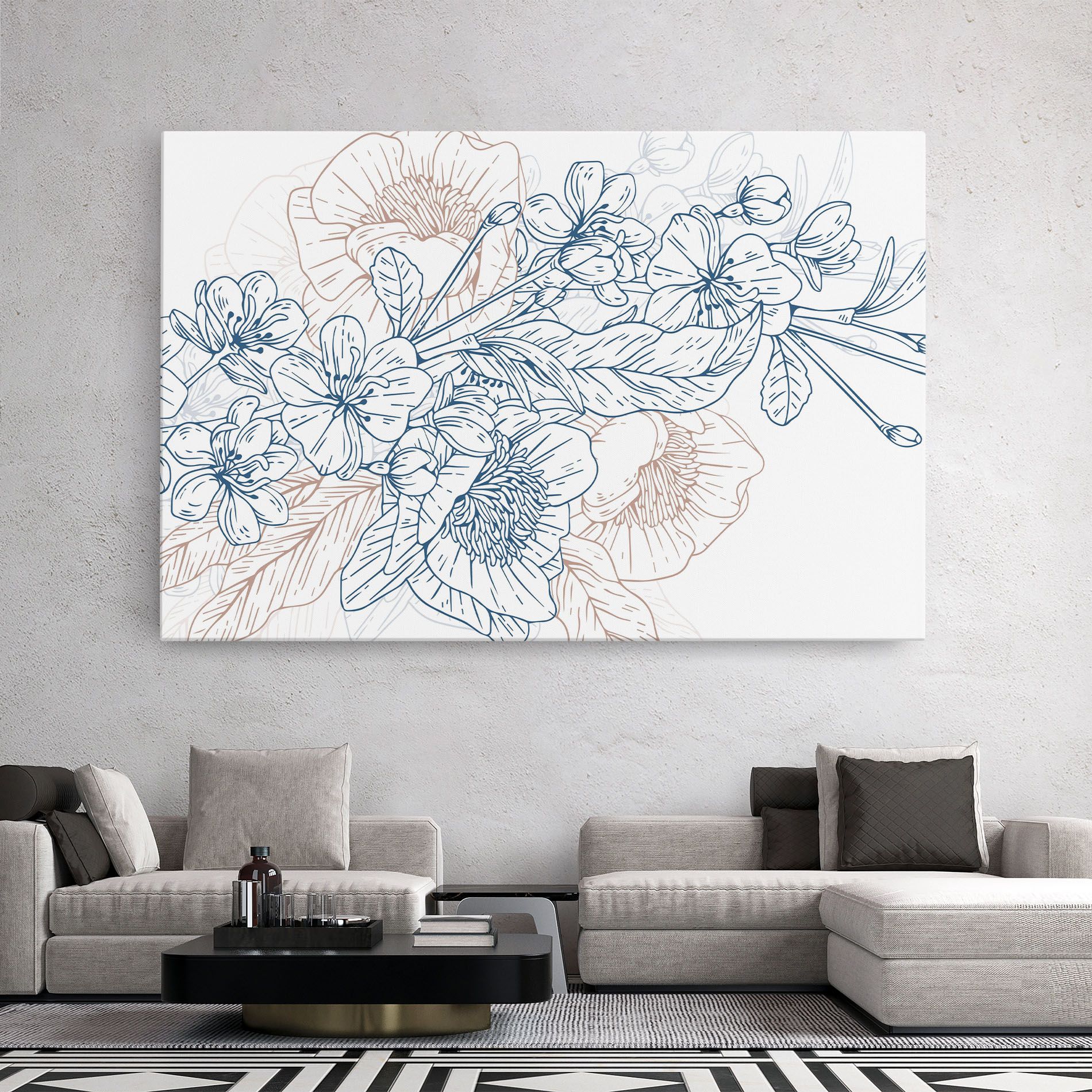 Blue Cream Line mockup 2