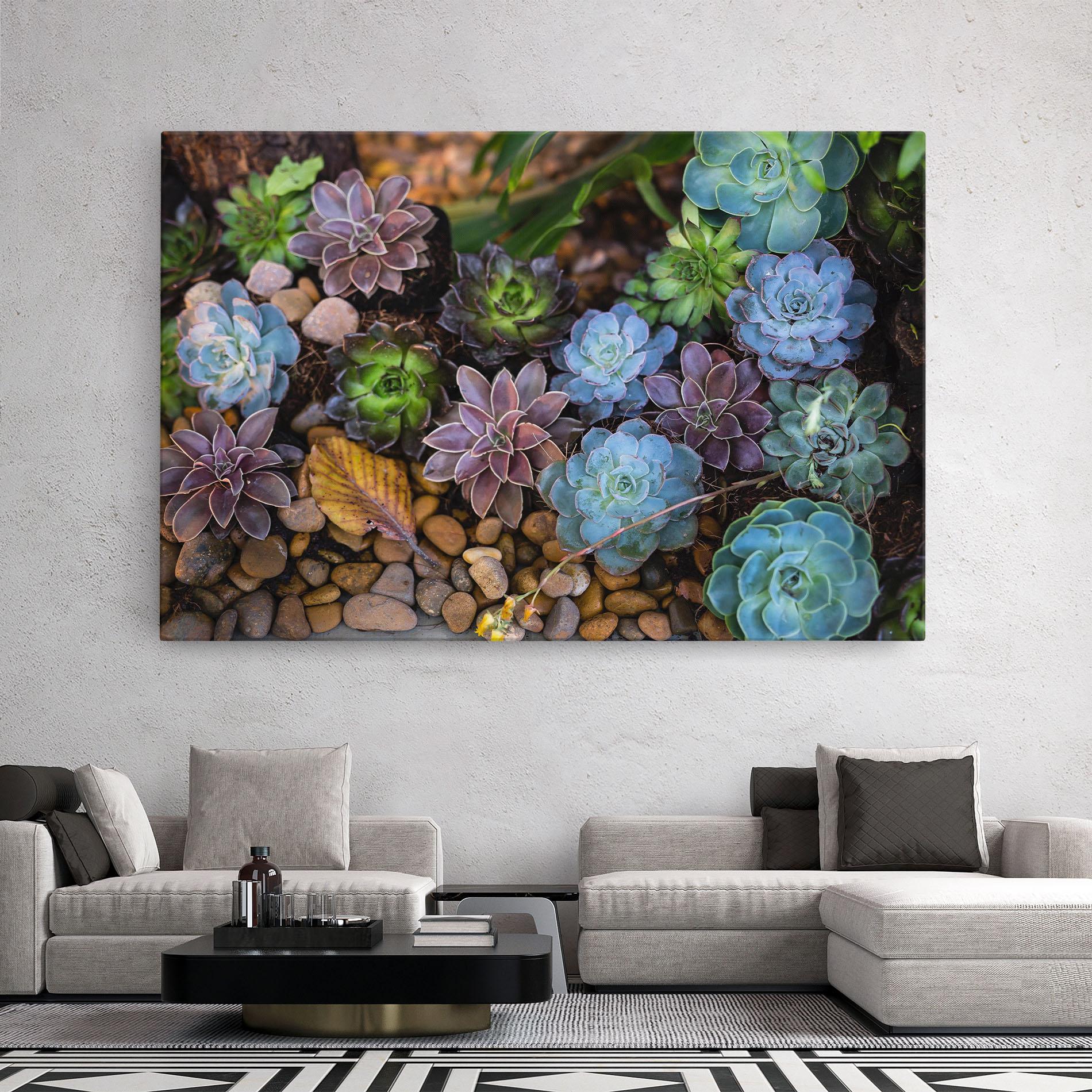 Leinwandbild Colorful Flowers mockup 2